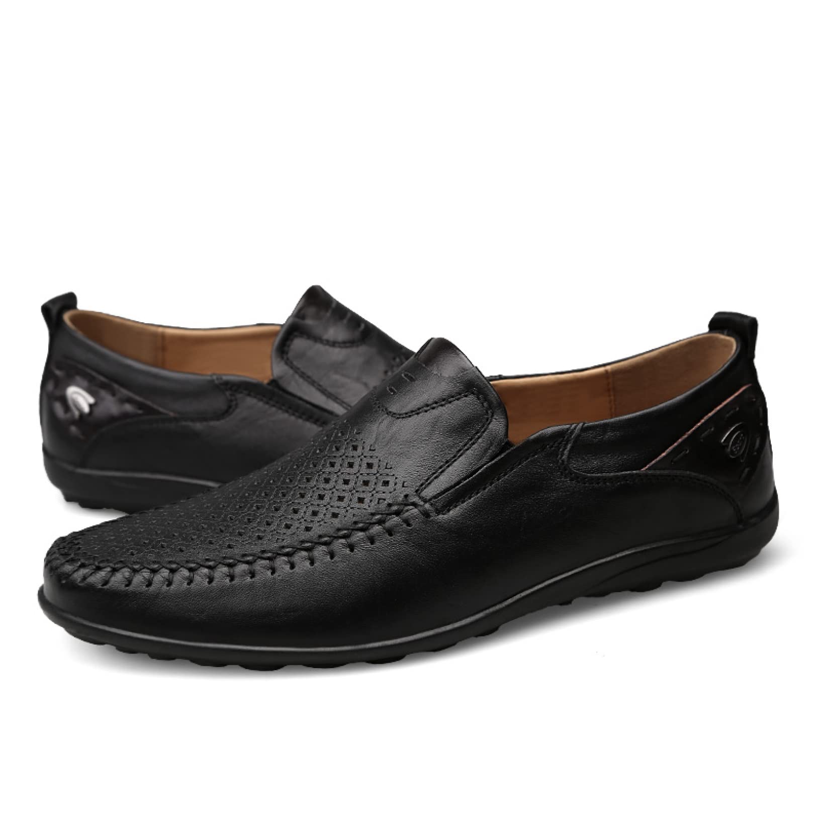 Men's Casual Loafers - Soft PU Leather Slip-On Driving Shoes for Summer | Breathable & Comfortable Moccasins for Walking, Work & Outdoor Activities