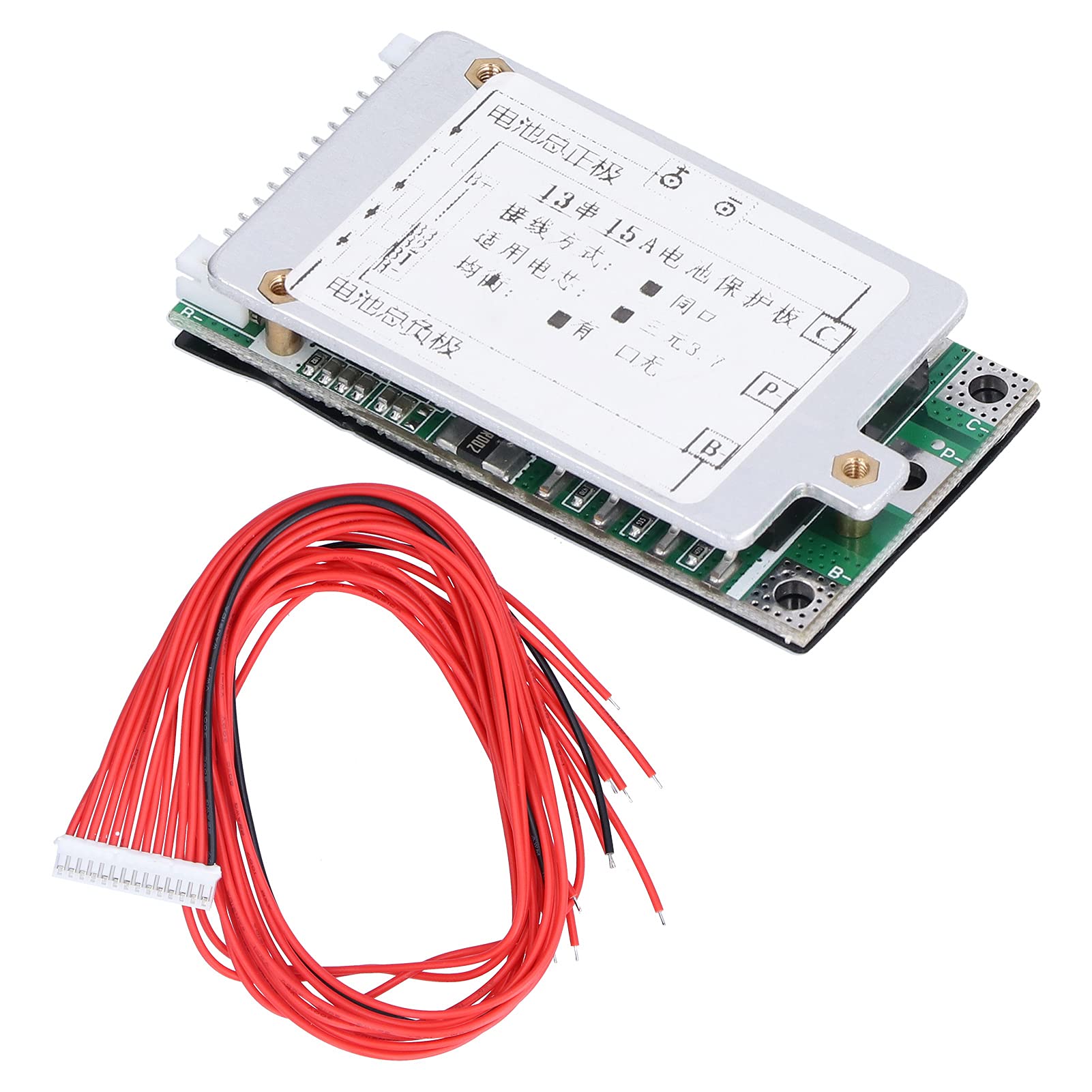 13S 48V Lithium Ion Battery Charger BMS - Safe & Reliable Aluminum Alloy Battery Module with Cable for E-Bike, Scooter & Electric Vehicles | Perfect for DIY Power Banks & Solar Energy Storage