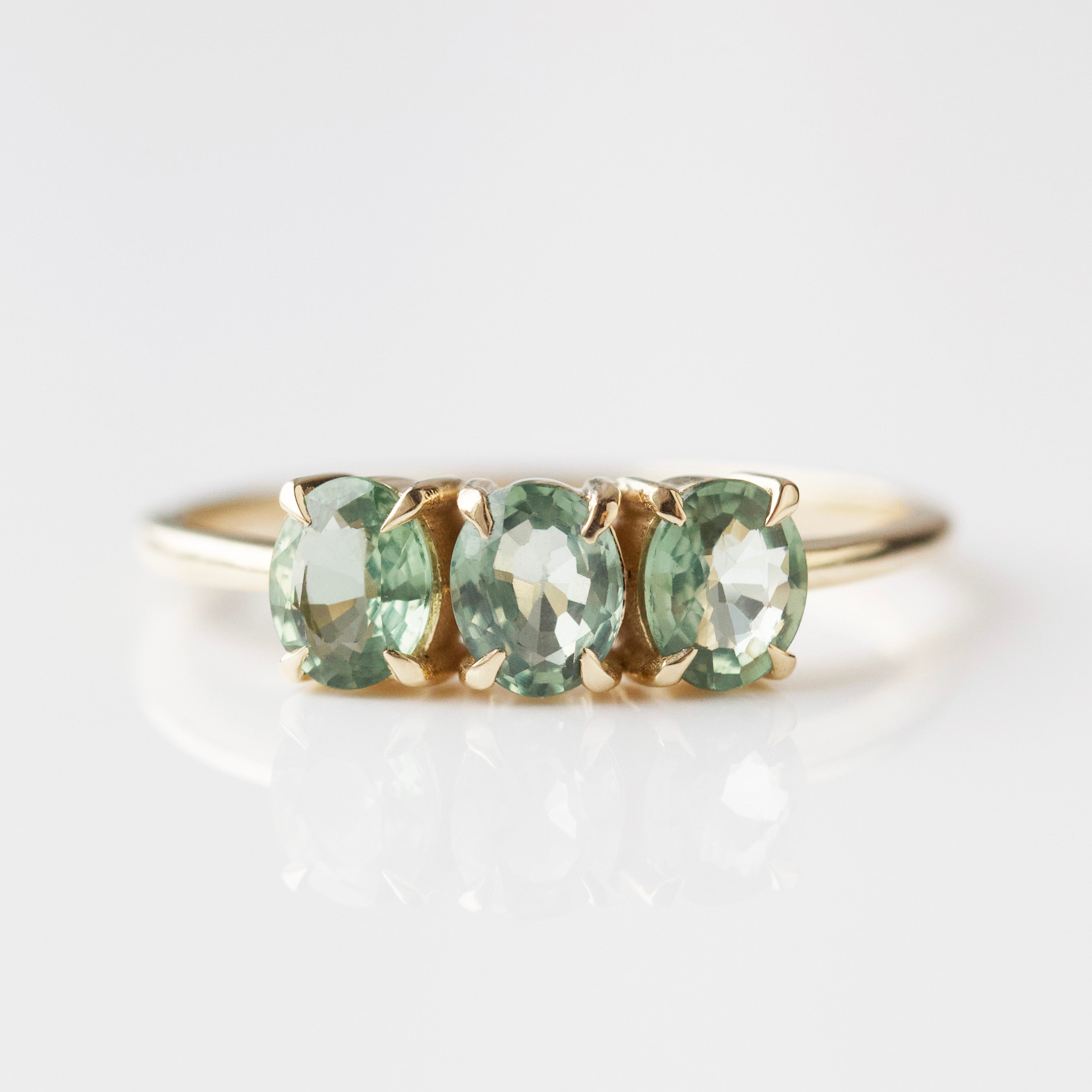 Stunning Green Sapphire Ring for Women | Elegant 14K Gold Plated Jewelry | Perfect for Engagement, Wedding & Special Occasions