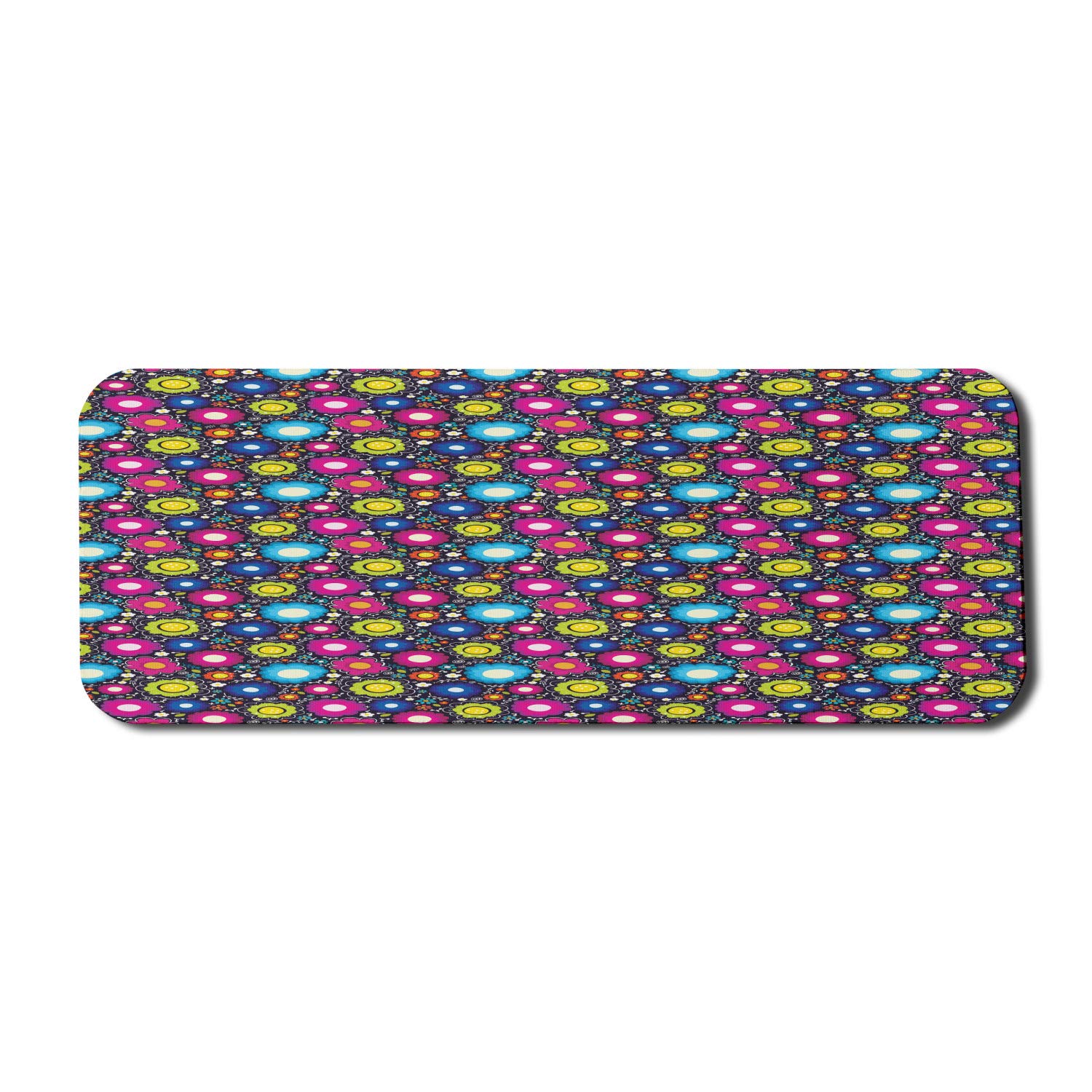 Ambesonne Colorful Doodle Daisy Mouse Pad - Non-Slip Rubber Gaming Mousepad 31