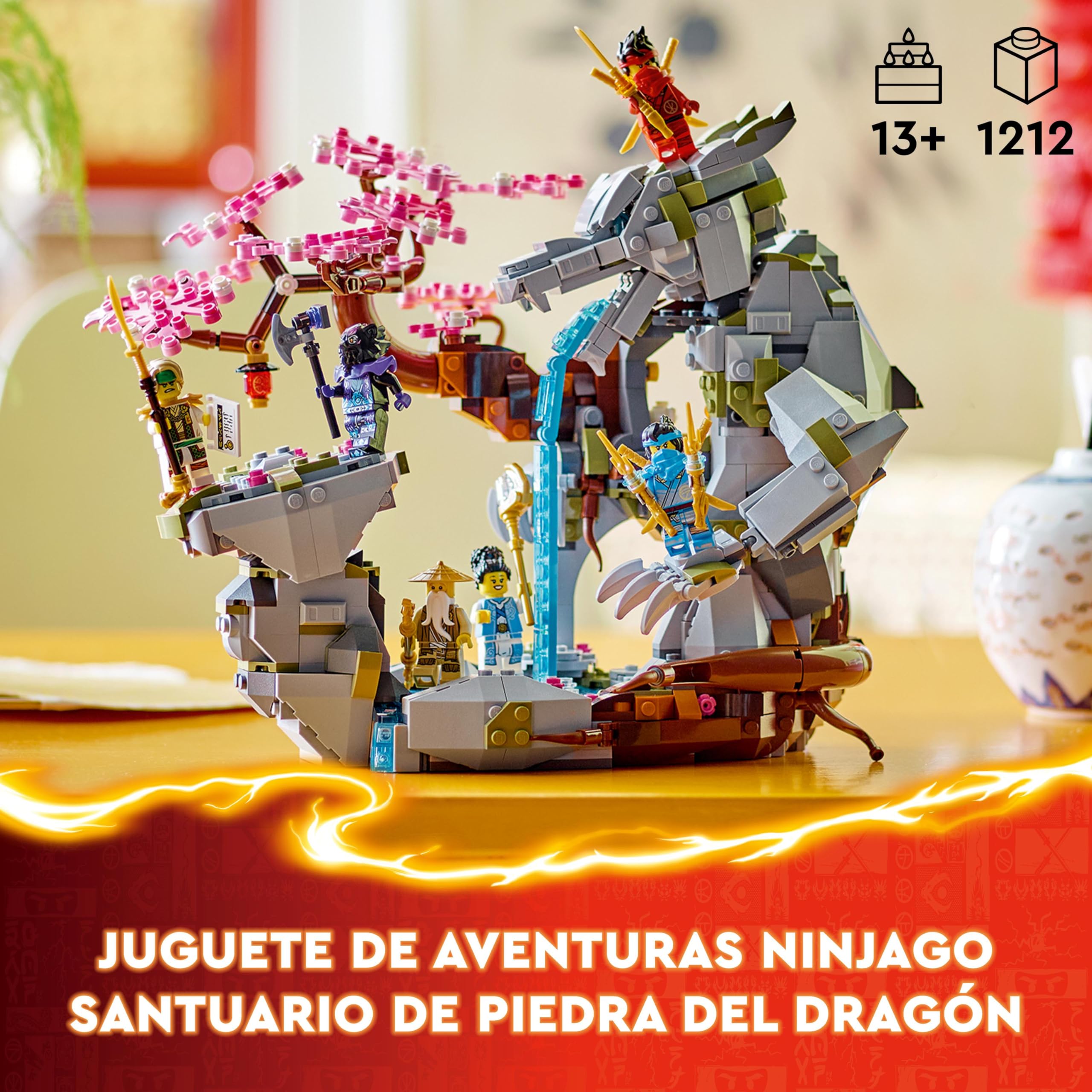 LEGO Ninjago Dragon Stone Sanctuary Building Set with 6 Ninja Minifigures - Adventure Play & Display Model - Gift for Kids Ages 13+ (71819) | Perfect for Role-Playing Battles & Collector's Showcase