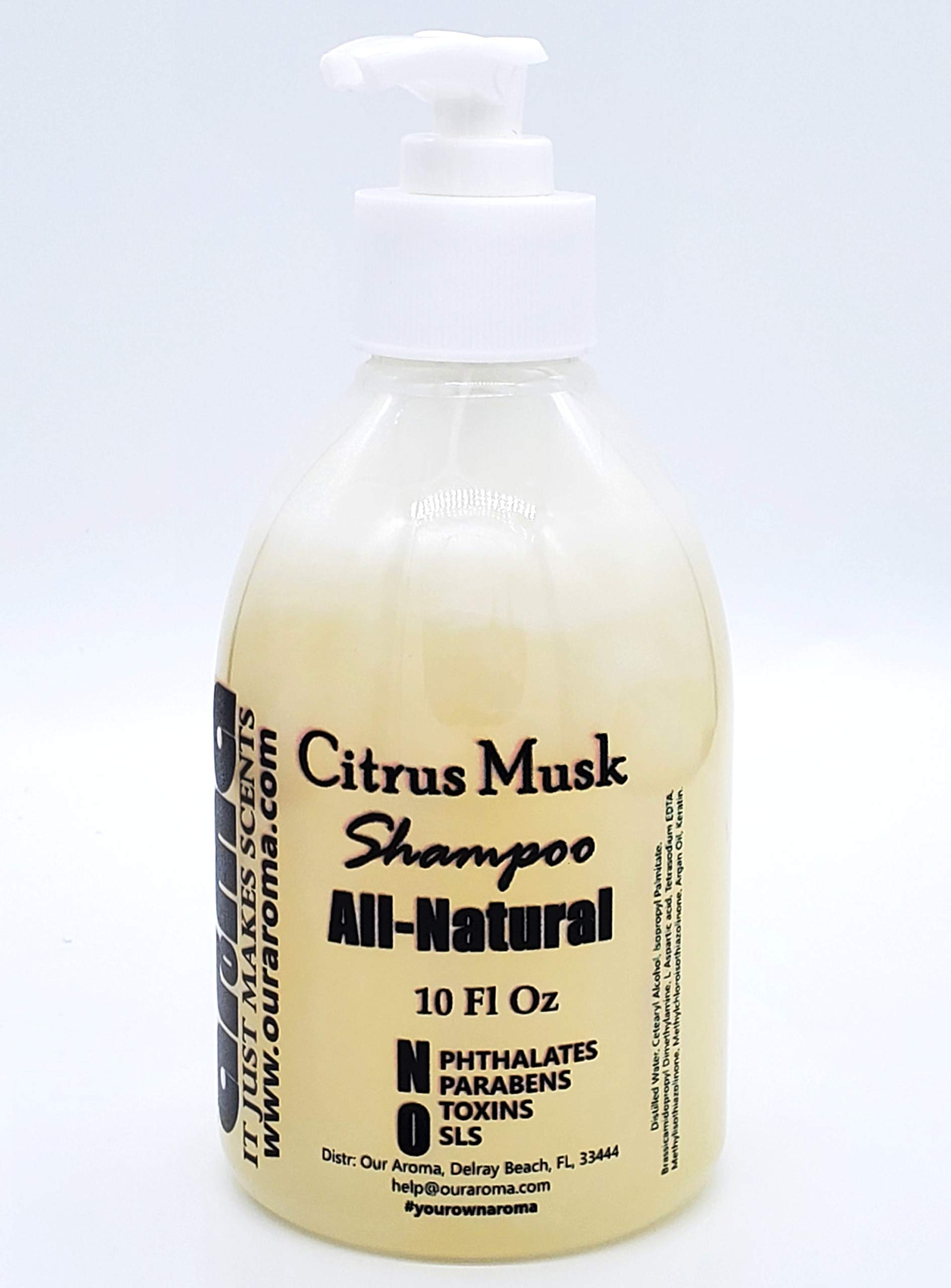 Pure Moroccan Argan Oil Shampoo - Sulfate & SLS Free with Citrus Musk Scent | Travel Size 4oz for Damaged Hair Repair & Shine | Perfect for Vacation, Gym & Daily Hair Care