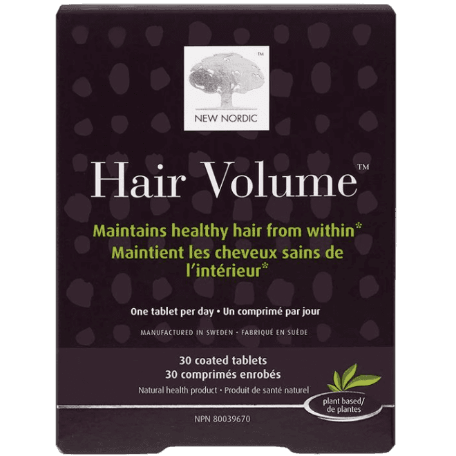New Nordic Hair Volume 30 Coated Tablets for Thicker, Fuller Hair - Natural Hair Growth Supplement for Men & Women - Supports Healthy Hair Growth at Any Age