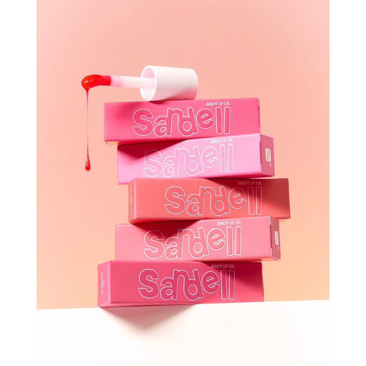 Tuesday Nourish Moisturizing Juicy Lip Oil Set - Shade #02 Sandell | 6 Hydrating Lip Glosses for Smooth, Plump Lips | Perfect for Daily Moisture & Night Care | Beautygoodshop Free Gifts Included