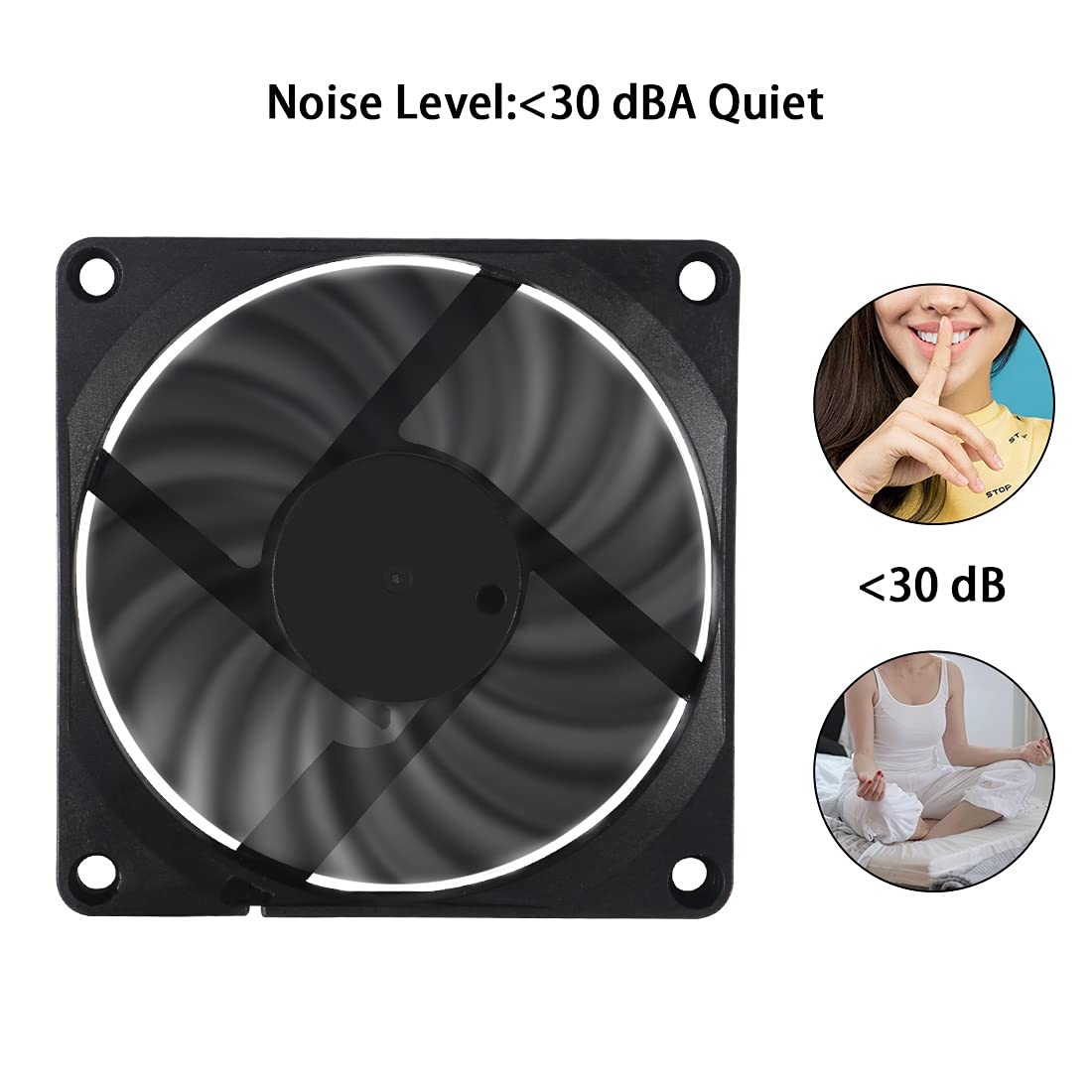 2Pcs DC 12V 8010 Cooling Fan - Dual Ball Bearings 80mm x 10mm Brushless Fan for 3D Printers, PC CPU, Computer Case & Small Heat Dissipation Equipment | High Performance Cooling Solution for Electronics & DIY Projects
