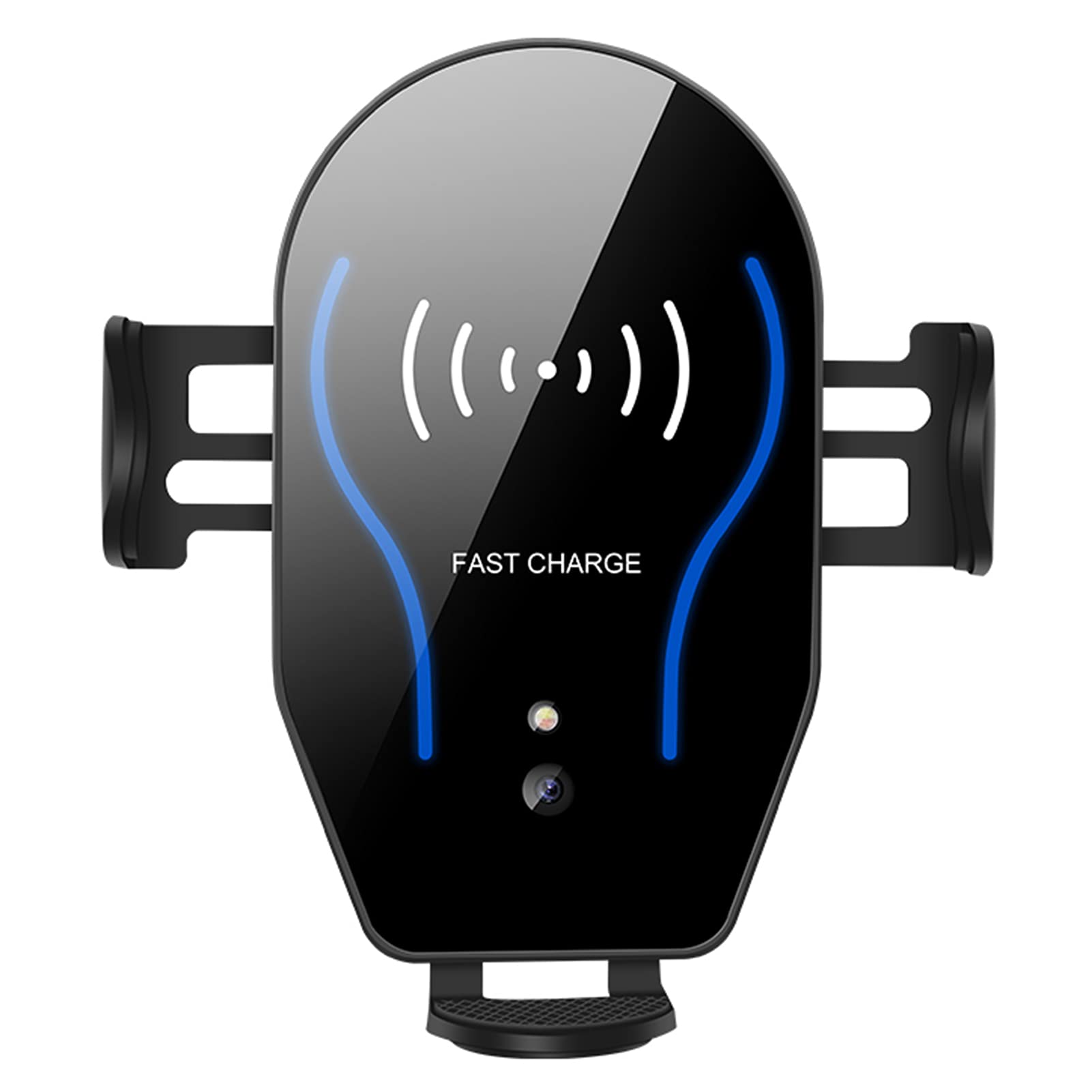 10W Fast Car Charger with Auto-Clamping Phone Holder - Universal 4.7-6.5