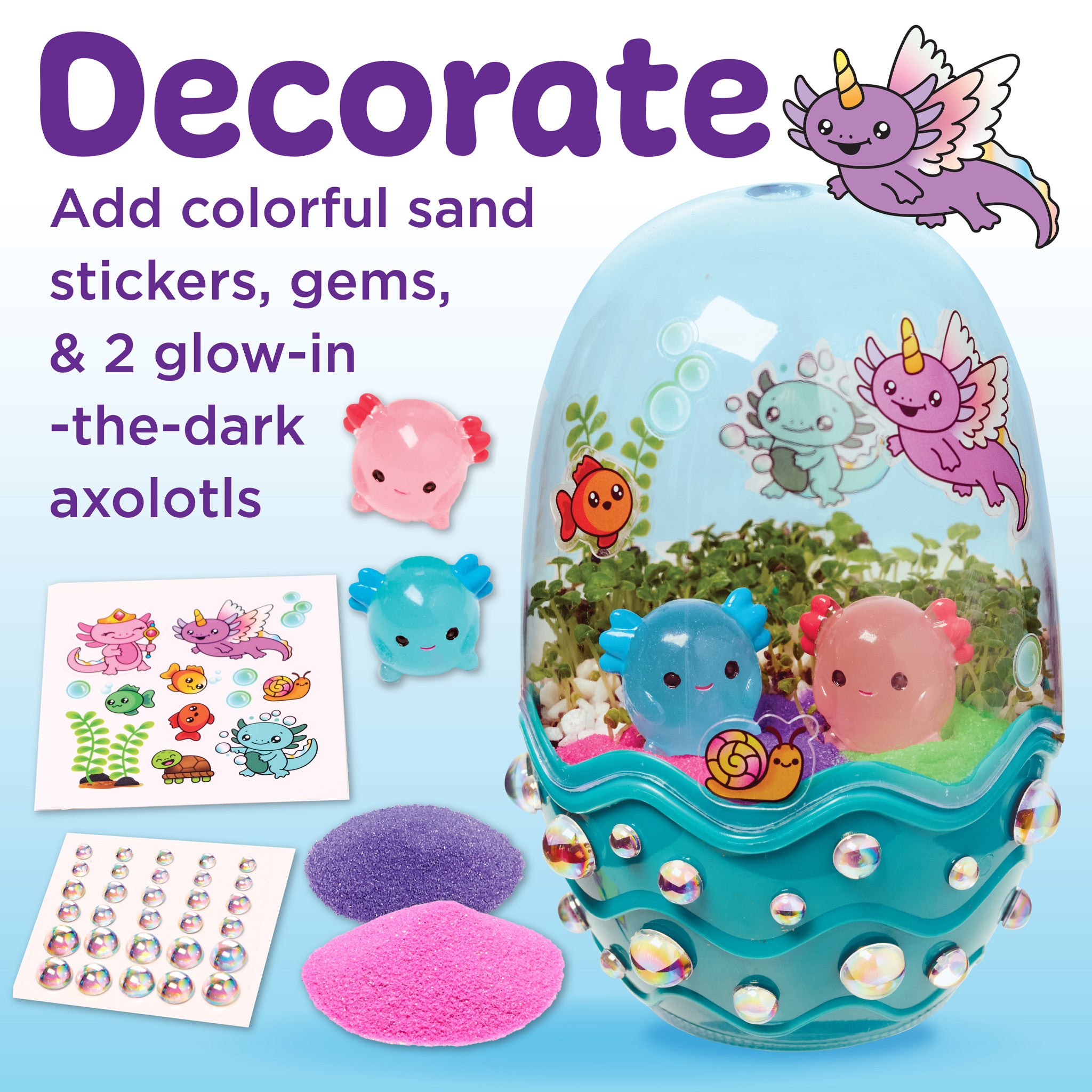 Mini Garden Axolotl Plush Toy - Cute Stuffed Animal for Kids & Collectors | Perfect for Bedroom Decor, Birthday Gifts & Kawaii Lovers #6501000