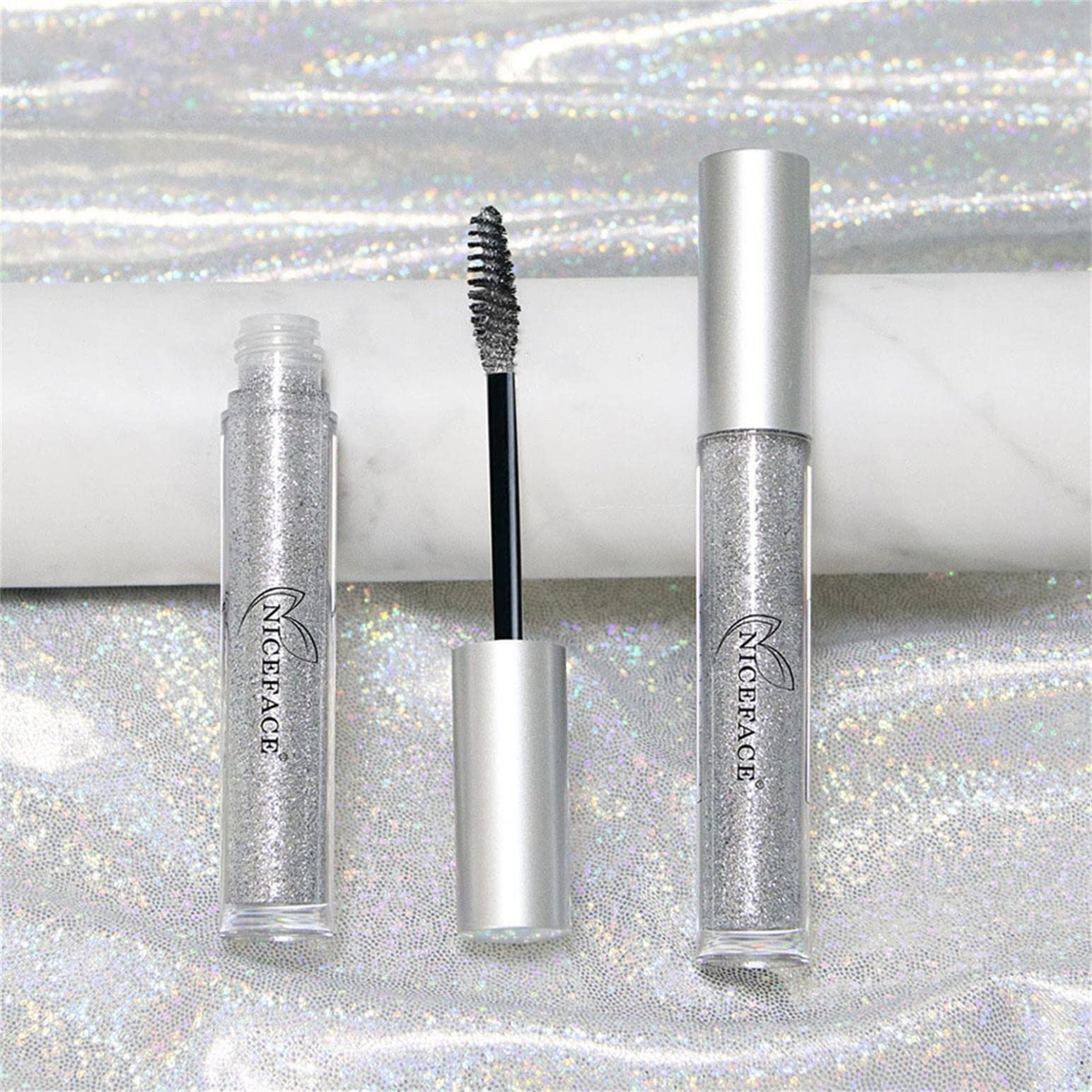 Waterproof Diamond Glitter Mascara - Long Lasting, Volumizing & Lengthening Sparkling Lash Makeup for Parties, Weddings & Special Occasions | Shimmering Eye Look for Night Out, Prom & Date Night