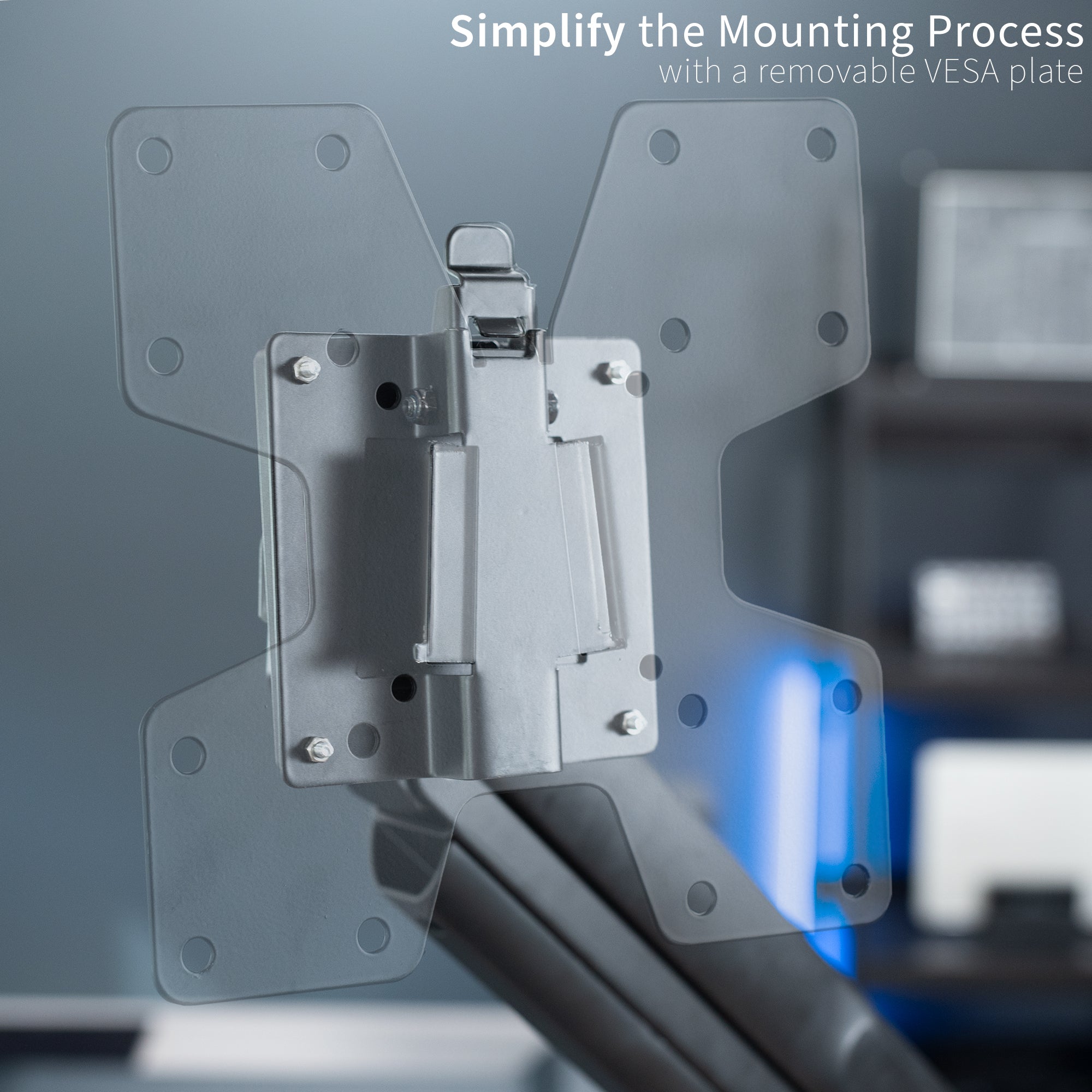 Universal Large VESA Quick Release Monitor Mount Adapter - Perfect for Home Office, Gaming Setup & Multi-Screen Workstations