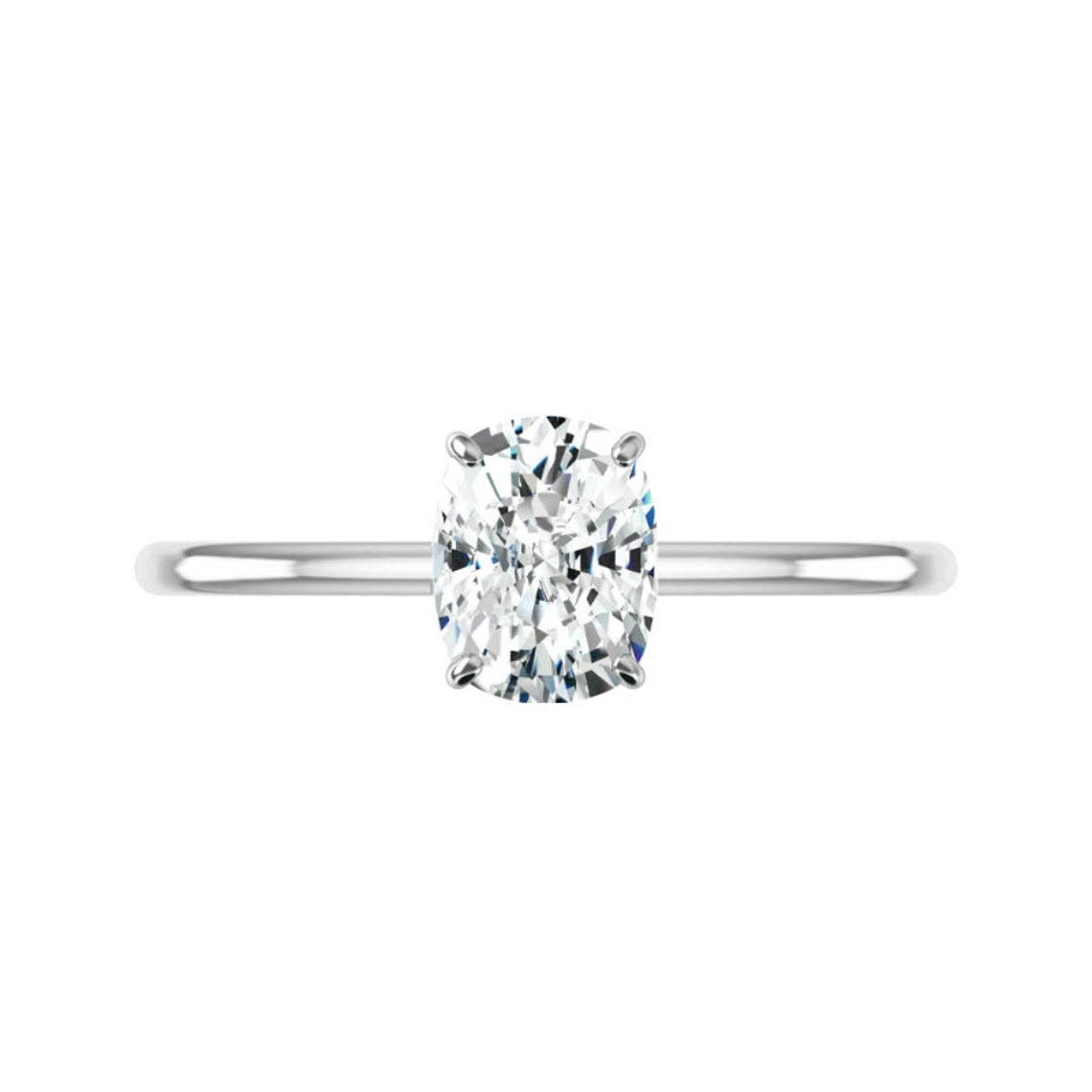 2.40CT Colorless Moissanite Crushed Ice Ring - Elongated Cushion Cut 925 Sterling Silver Engagement Ring | Wedding Gift, Anniversary Present, Proposal Jewelry for Her | Perfect for Romantic Occasions & Special Celebrations
