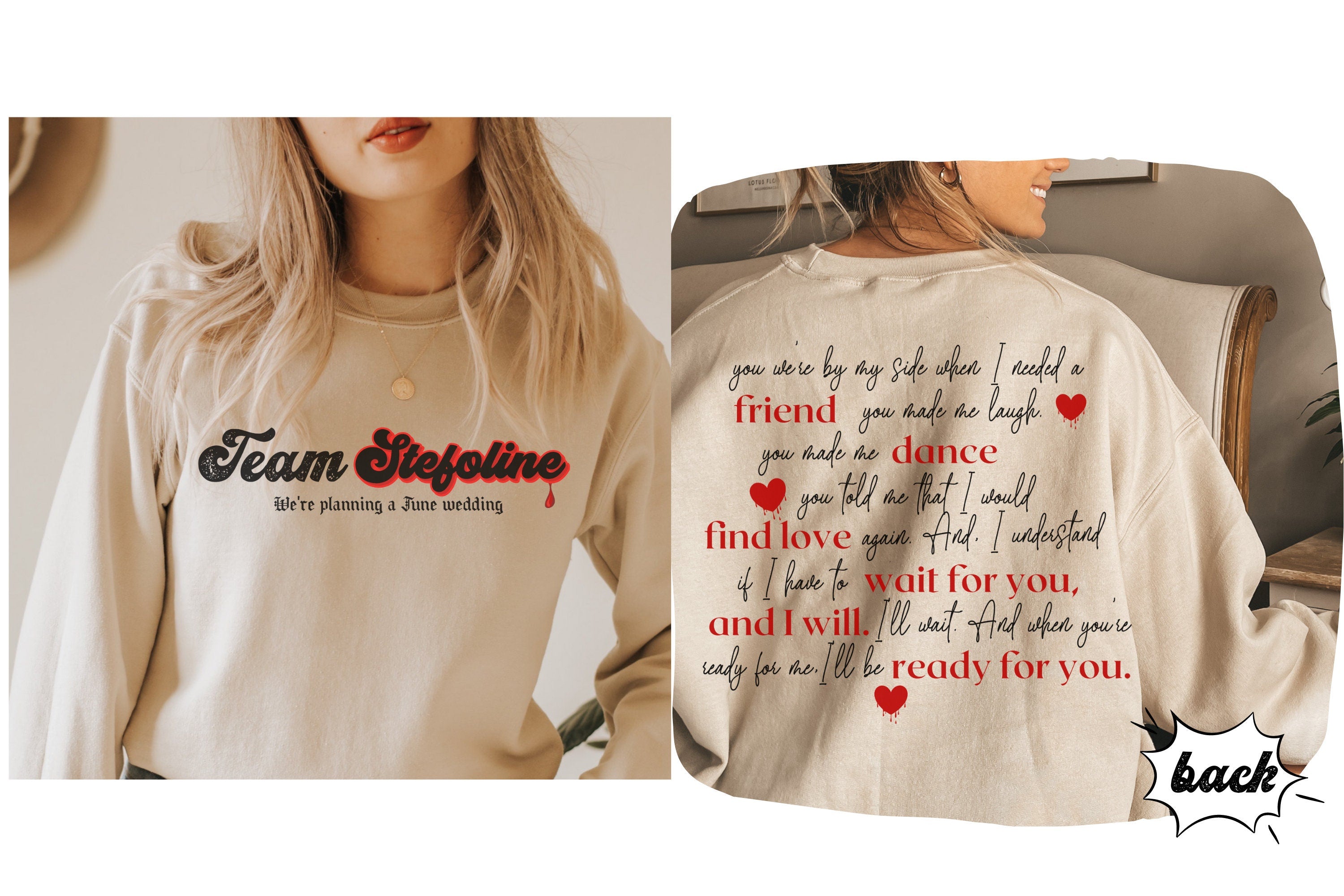 Team Stefoline Sweatshirt | TVD Merch | The Vampire Diaries Apparel | Stefan Salvatore & Caroline Forbes Inspired | Perfect TVD Gift for Fans | Great for Cosplay, Conventions & Casual Wear