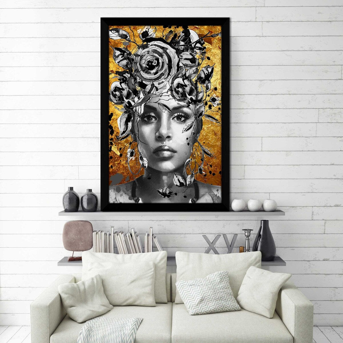 Jodi Print Afrique Model 8 Acrylic Wall Art - Modern African Home Decor for Living Room, Bedroom & Office