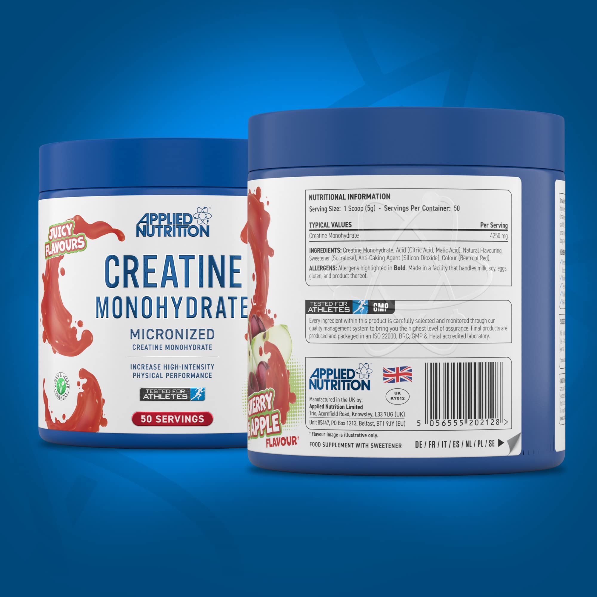 Applied Nutrition Micronized Creatine Monohydrate Powder 250g - Pure Muscle Builder for Athletes & Gym Workouts