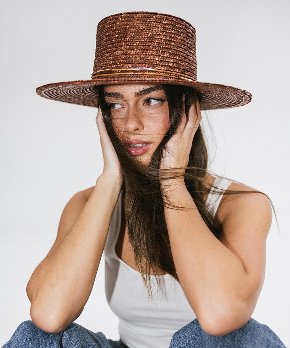Stylish Capri Short Brim Boater Straw Hat for Women - Summer Beach Vacation, Garden Party & Outdoor Fashion Accessory