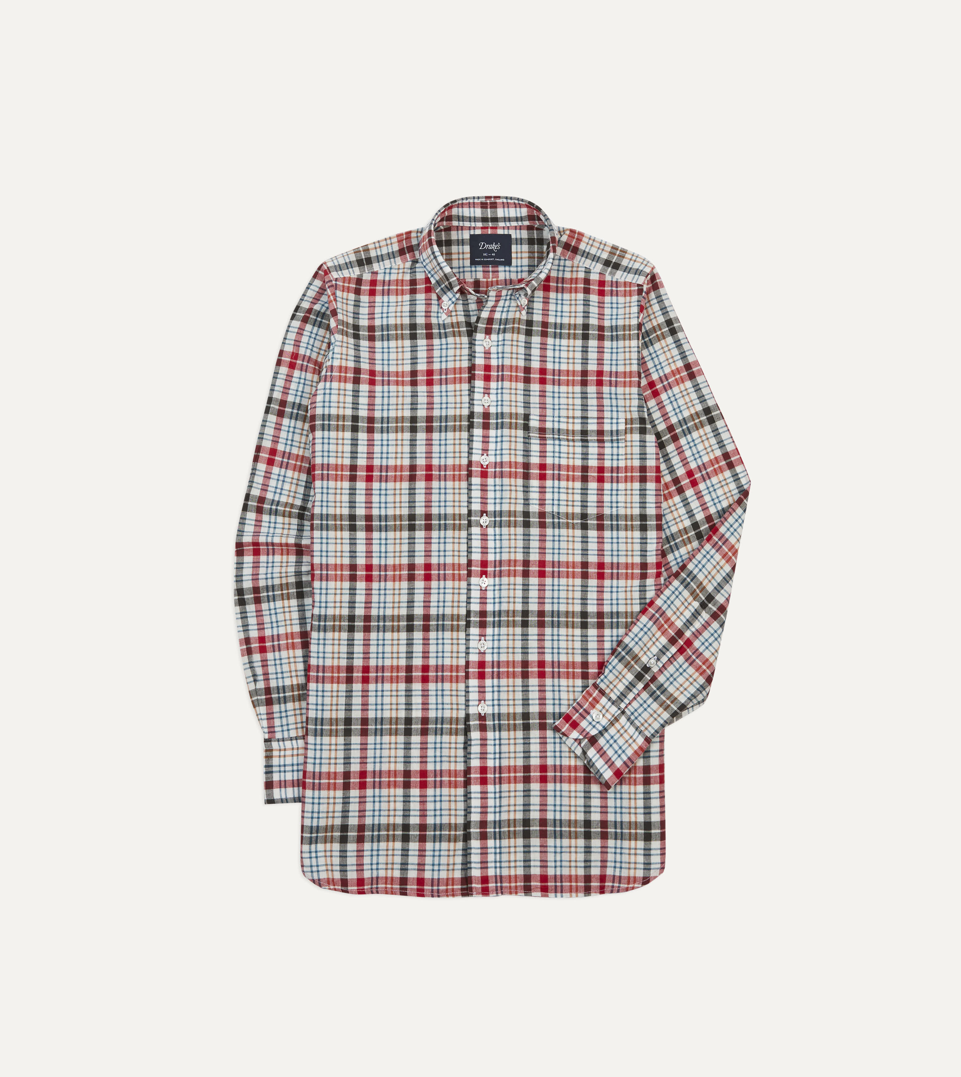 Stylish Red and Black Madras Check Cotton Button Down Shirt for Men | Casual & Formal Wear | Perfect for Office, Parties, and Outdoor Events