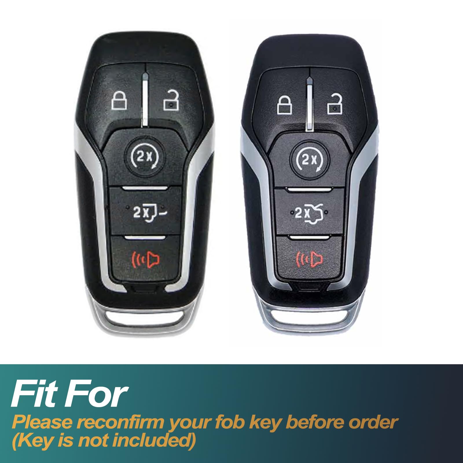 FEYOUN TPU Key Fob Cover for Ford Fusion F-150 Edge Explorer Mustang & Lincoln MKZ MKC - Durable Remote Keyless Entry Protection Case (Red) - Perfect for Everyday Use and Car Key Protection