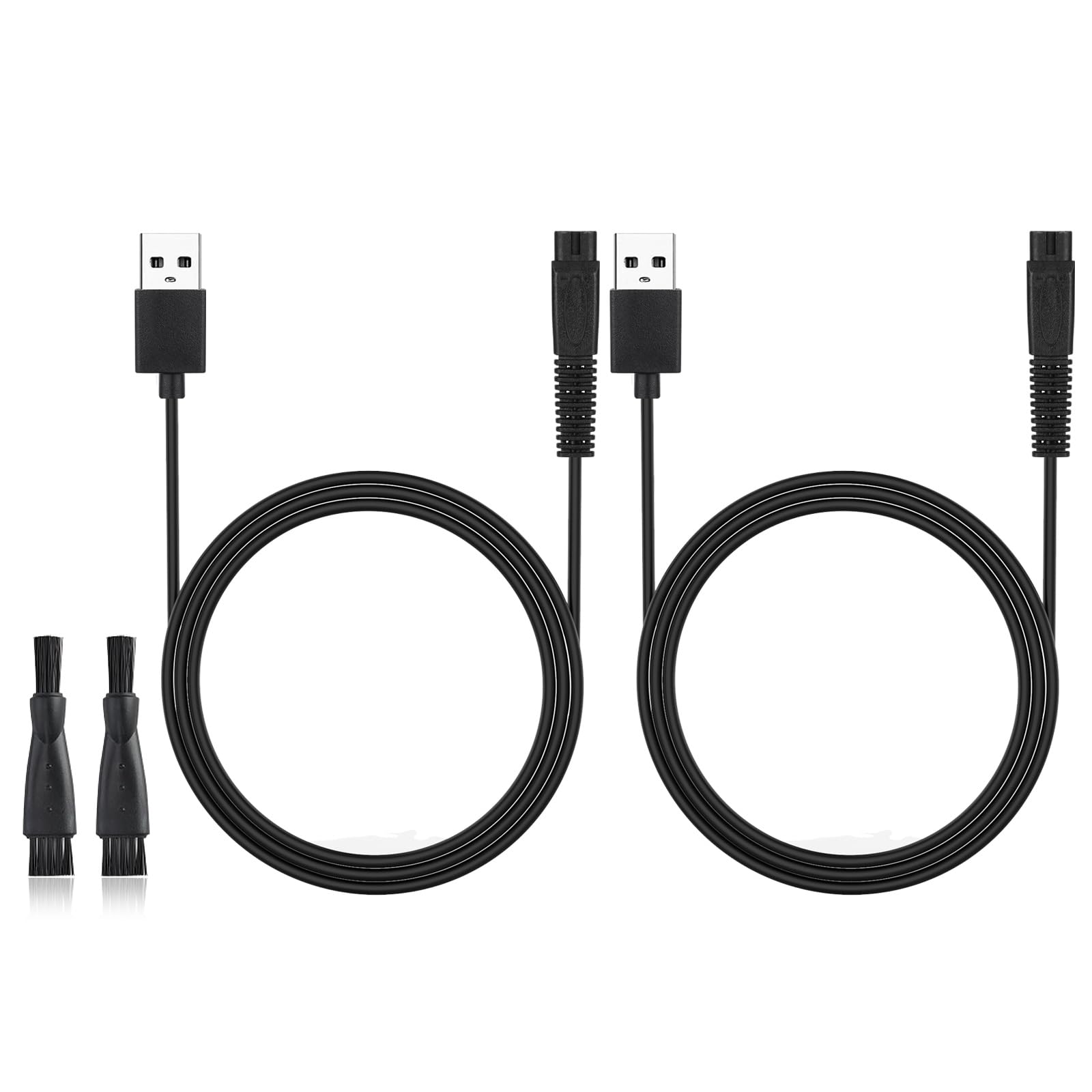 Smays Replacement Charging Cable 2-Pack - Compatible with Head Shavers & Electric Razors | Durable USB Charger Cord for Travel & Home Use