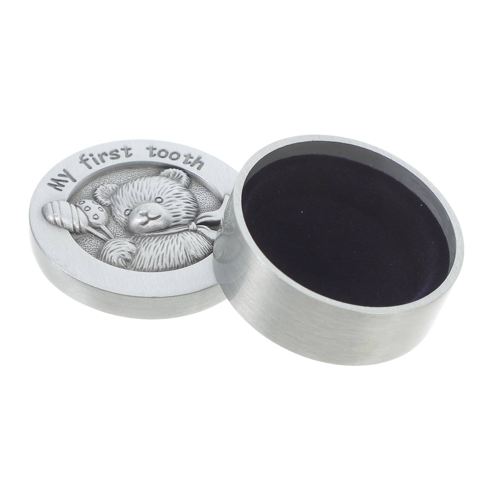 Vaguelly Baby Shower Tooth Box - Metal Keepsake Box for Baby's First Tooth & Milestone Memories - Perfect for Christening Gifts, Nursery Decor and Safekeeping Childhood Treasures