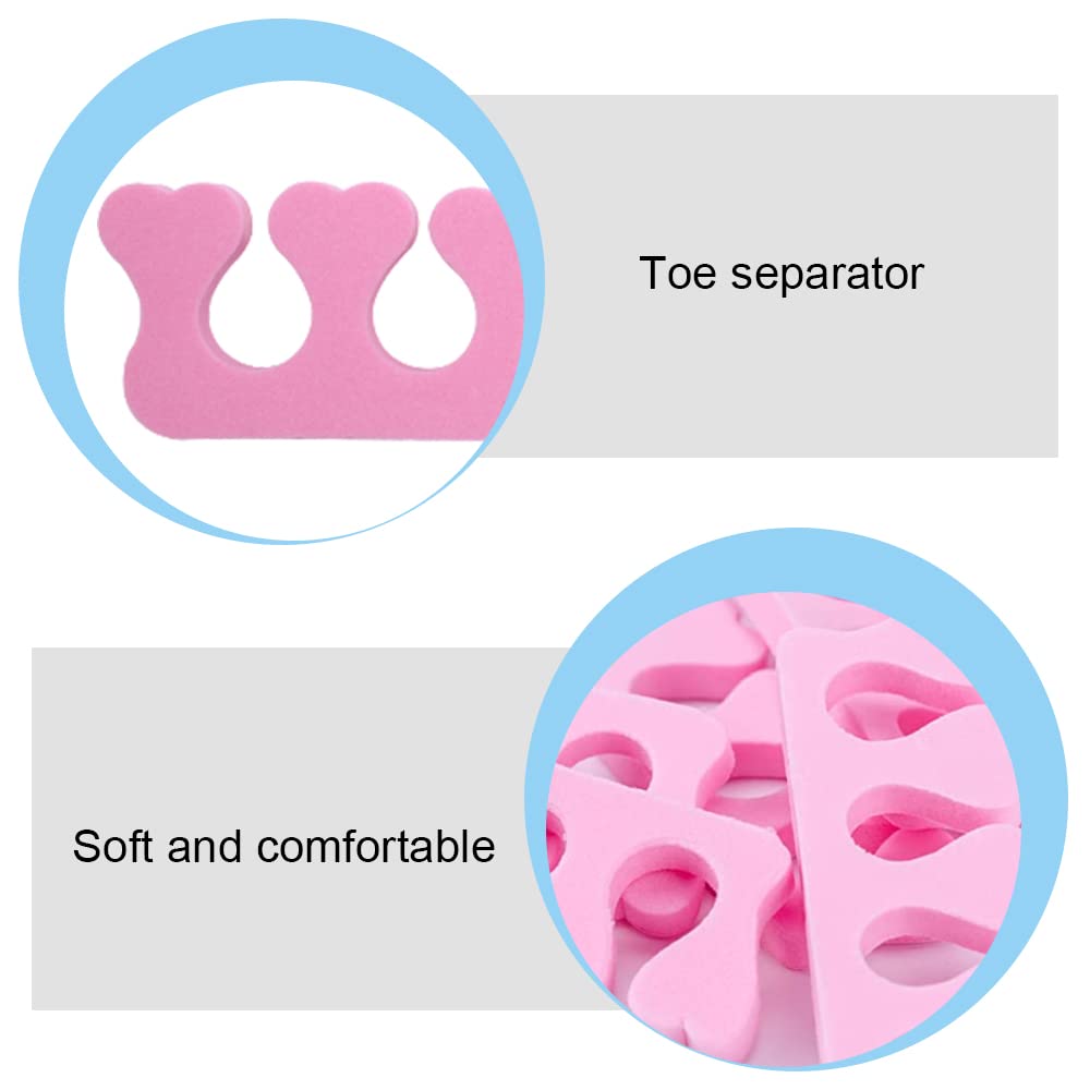 20 Pcs Soft Foam Sponge Toe Separators & Finger Dividers for Pedicure, Nail Art, Painting - Comfortable Nail Spacers for Salon & Home Manicure