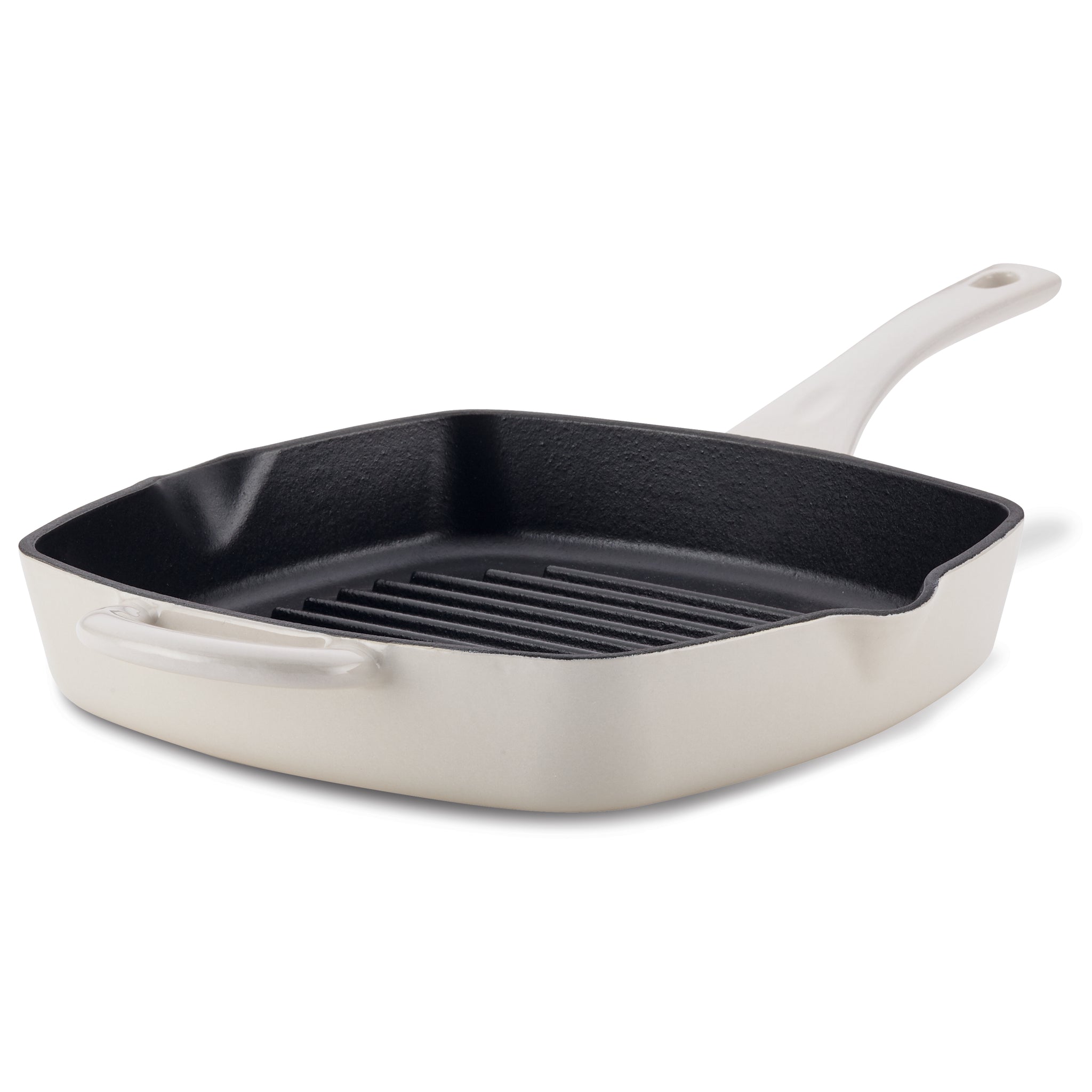 10 Inch Cast Iron Grill Pan - Pre-Seasoned, Heavy Duty Skillet for Stovetop, Oven & Camping - Perfect for Grilling Steaks, Burgers & Vegetables