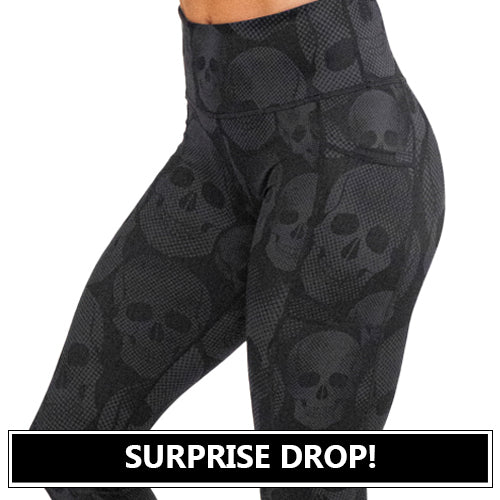 Stylish Silhouette Skulls Leggings - Trendy Printed Yoga Pants for Women - Perfect for Workouts, Halloween Costumes & Gothic Fashion