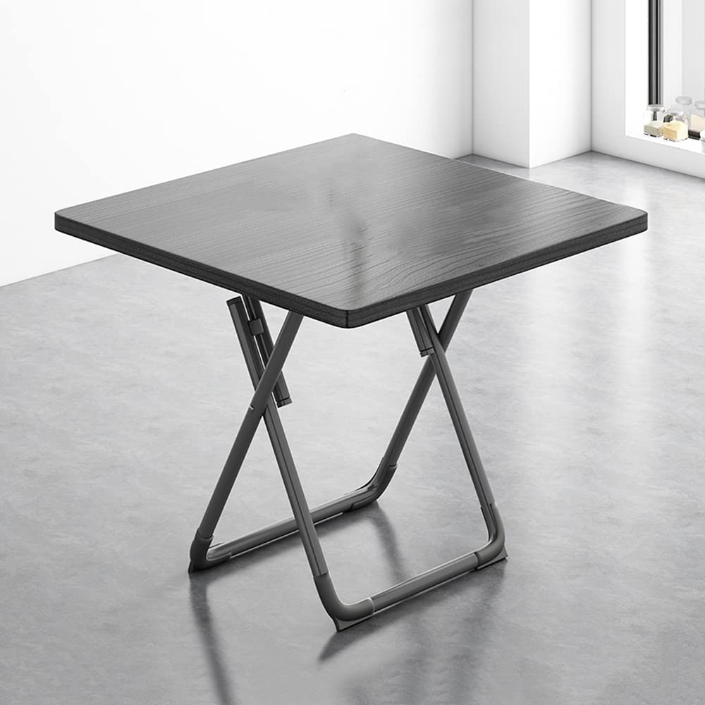Portable Folding Dining Table - Solid Wood Picnic & Camp Table with Metal Legs | Lightweight Space-Saving Design for Kitchen, Living Room, Home Office | Perfect for Outdoor Parties, RV Camping & Small Space Dining | No Assembly Required