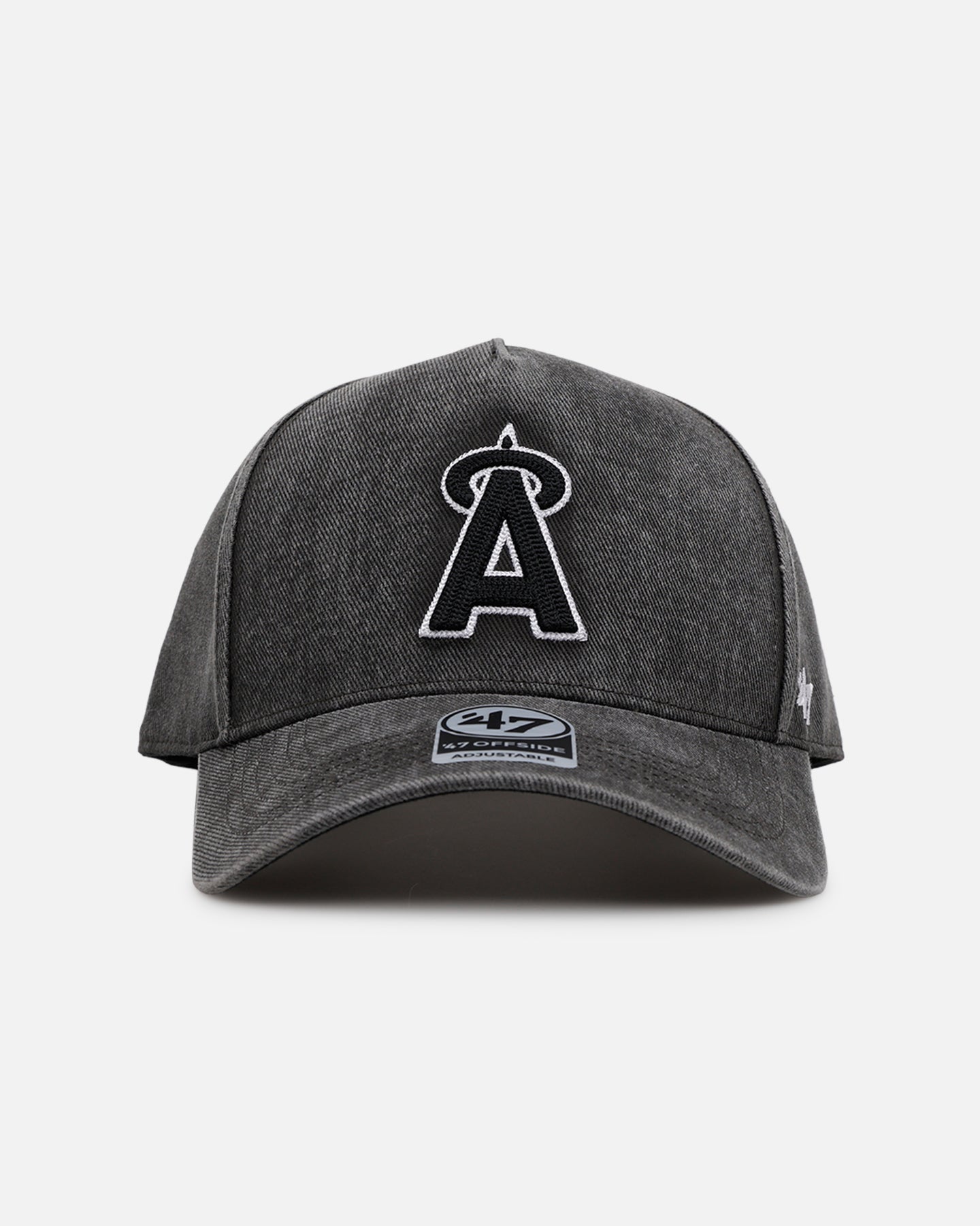 47 Brand Los Angeles Angels 'Washed Black' Snapback Hat - Adjustable MLB Baseball Cap for Men & Women - Perfect for Games, Casual Wear & Sports Fans