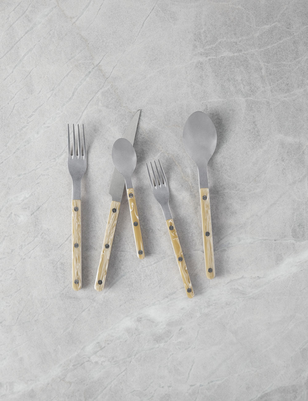 Sabre Bistrot 5-Piece Flatware Set - Stainless Steel Cutlery for Dining, Kitchen & Restaurant Use