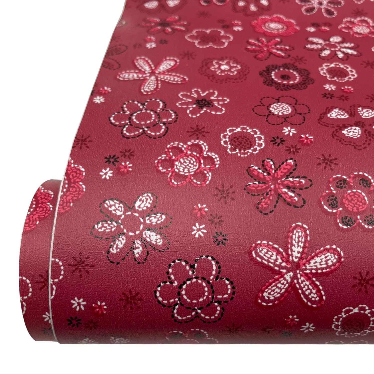 Vintage Red Self-Adhesive Shelf Liner - 17.7