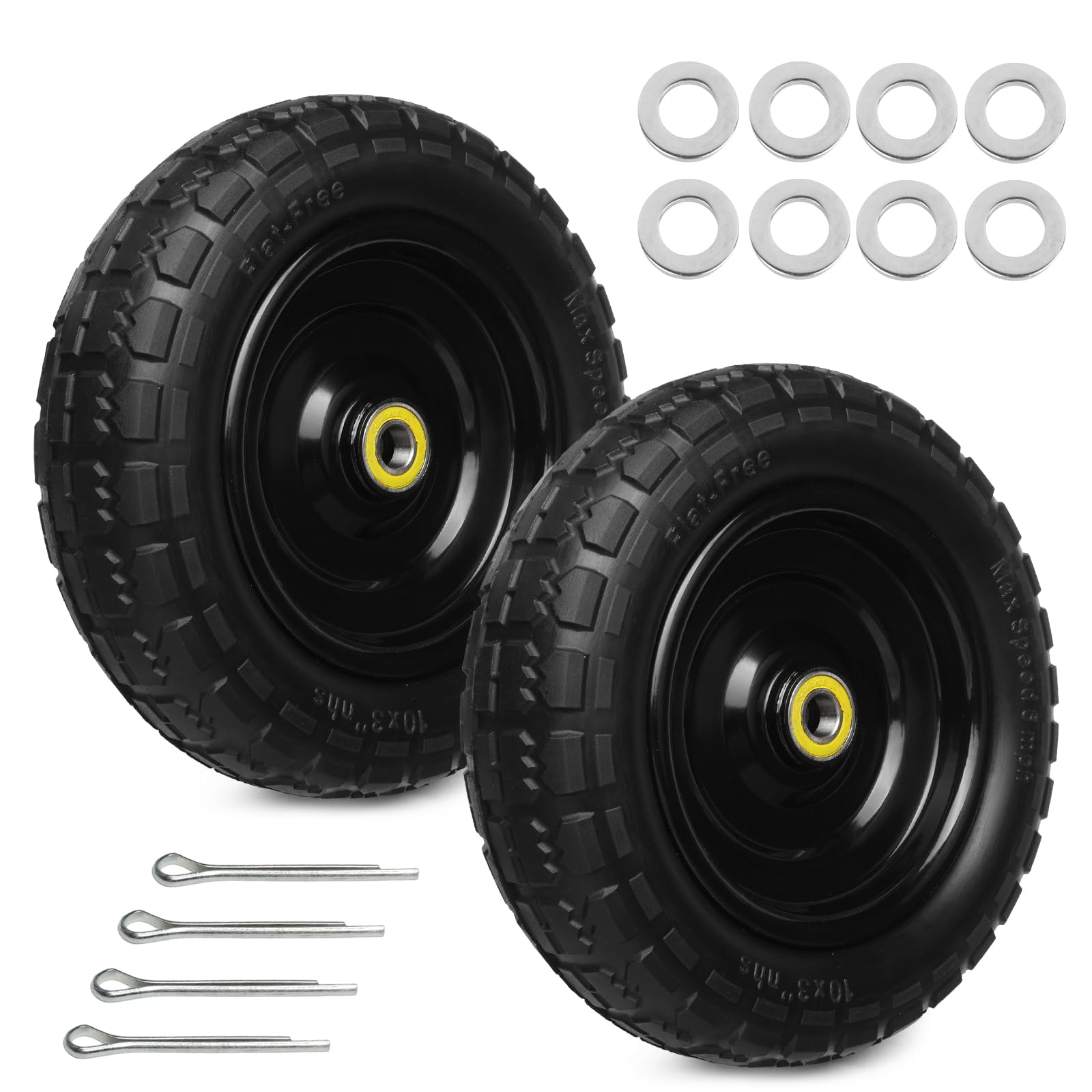 13 Inch Solid Rubber Tires 4.00-6 with 5/8
