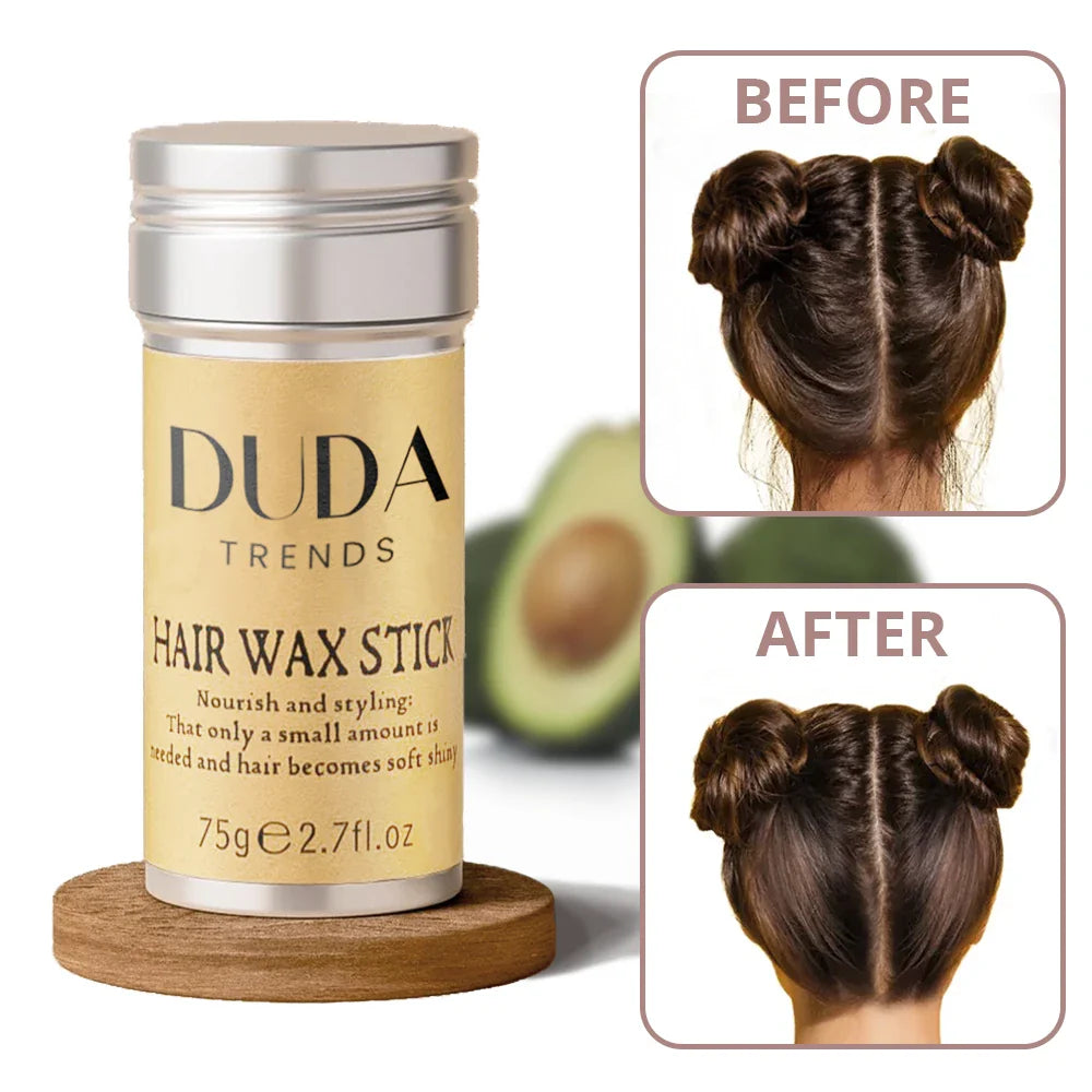 Natural Wax Stick with Brush for Hair Removal - Smooth Skin at Home, Salon & Travel Use