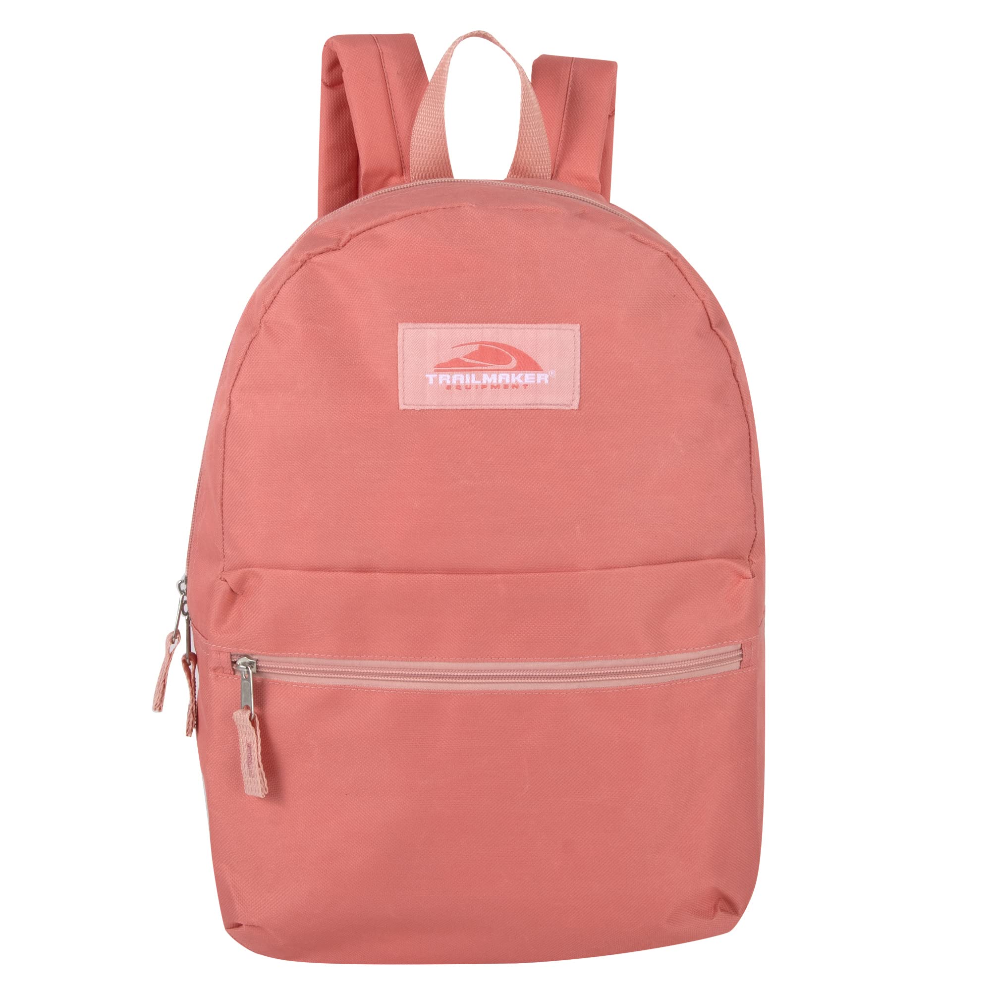 **Trail Maker Classic 17 Inch Hiking Backpack with Adjustable Padded Shoulder Straps - Lightweight & Durable for Outdoor Adventures, Travel & School (Coral)**    **Usage Scenarios:** Perfect for hiking, camping, school, travel, and everyday carry.