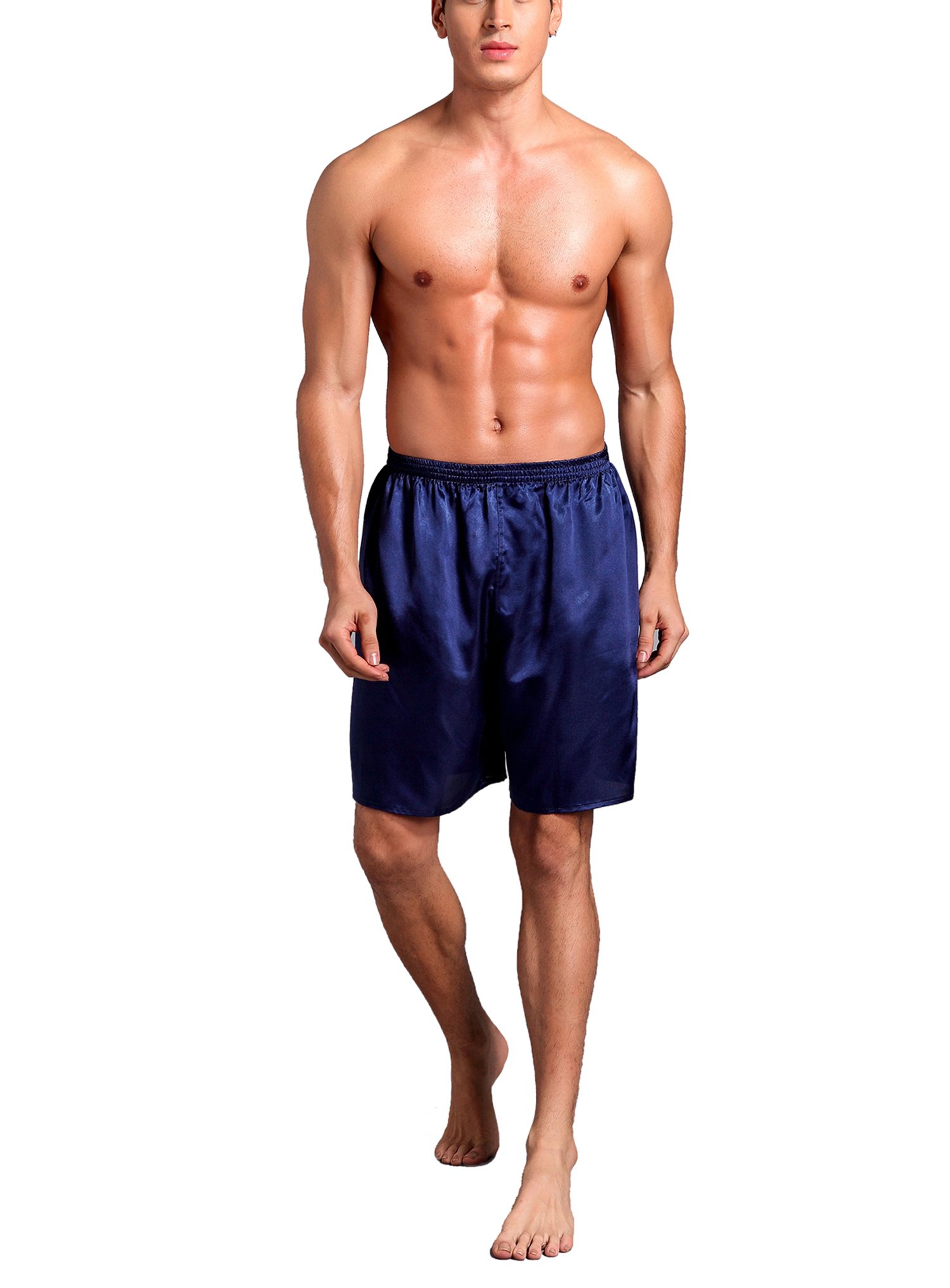 Men's Satin Sleep Shorts 2-Pack - Soft Lounge Shorts for Comfortable Sleep & Relaxation at Home