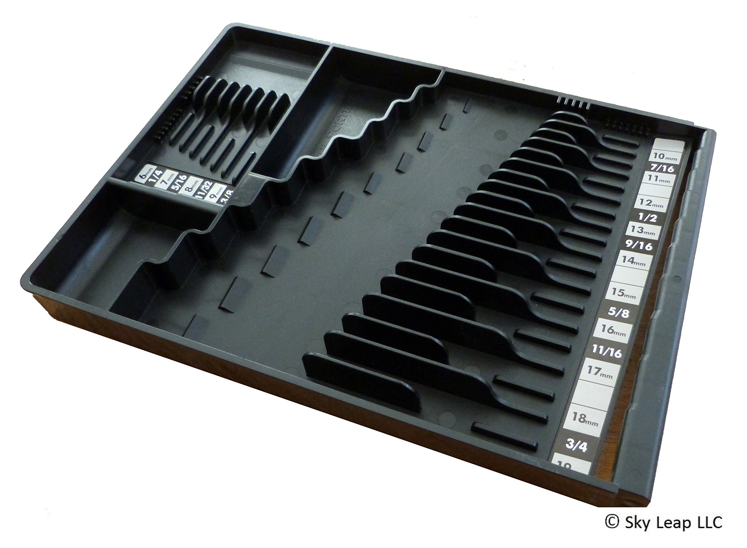 Premium Black Wrench Organizer - Made in USA - Perfect for Toolbox, Garage & Workshop Organization
