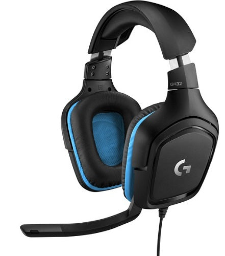 Logitech G432 7.1 Surround Sound Gaming Headset with Noise Cancelling Mic - Wired Over-Ear Headphones for PC, PS4, Xbox - Perfect for FPS Games & Online Chat (Black)