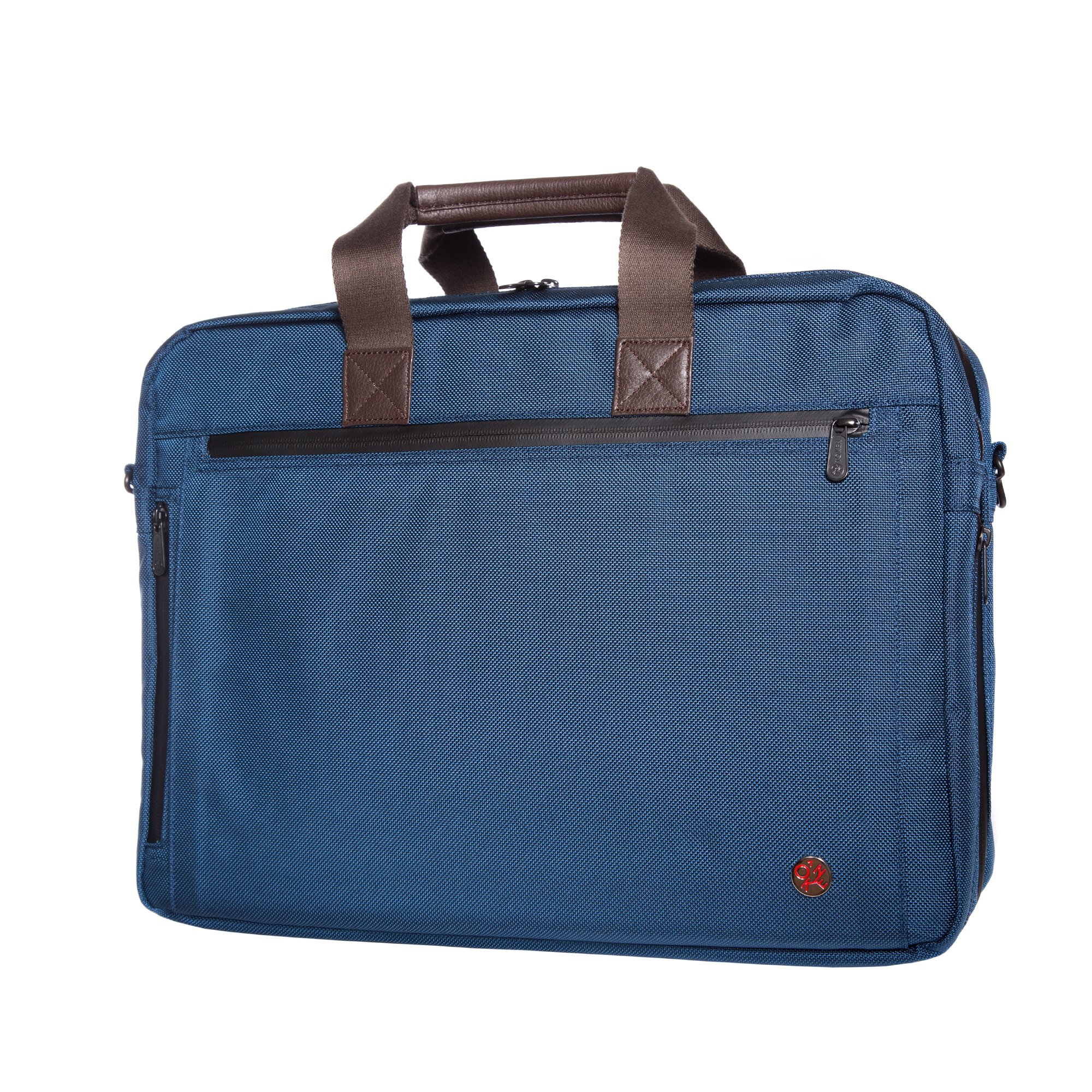 Premium Lawrence Laptop Bag for Men & Women - Large 15.6 Inch Business Backpack with Back Zipper - Navy Blue - Perfect for Office, Travel & College