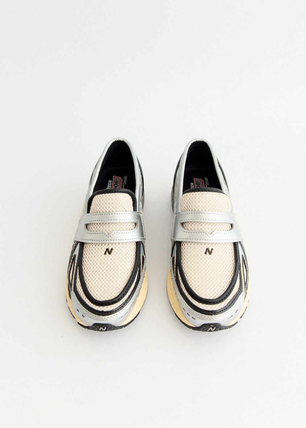 1906L Silver Metallic Cream Loafers - Classic Comfortable Slip-On Shoes for Men & Women | Perfect for Casual Wear, Office & Special Occasions