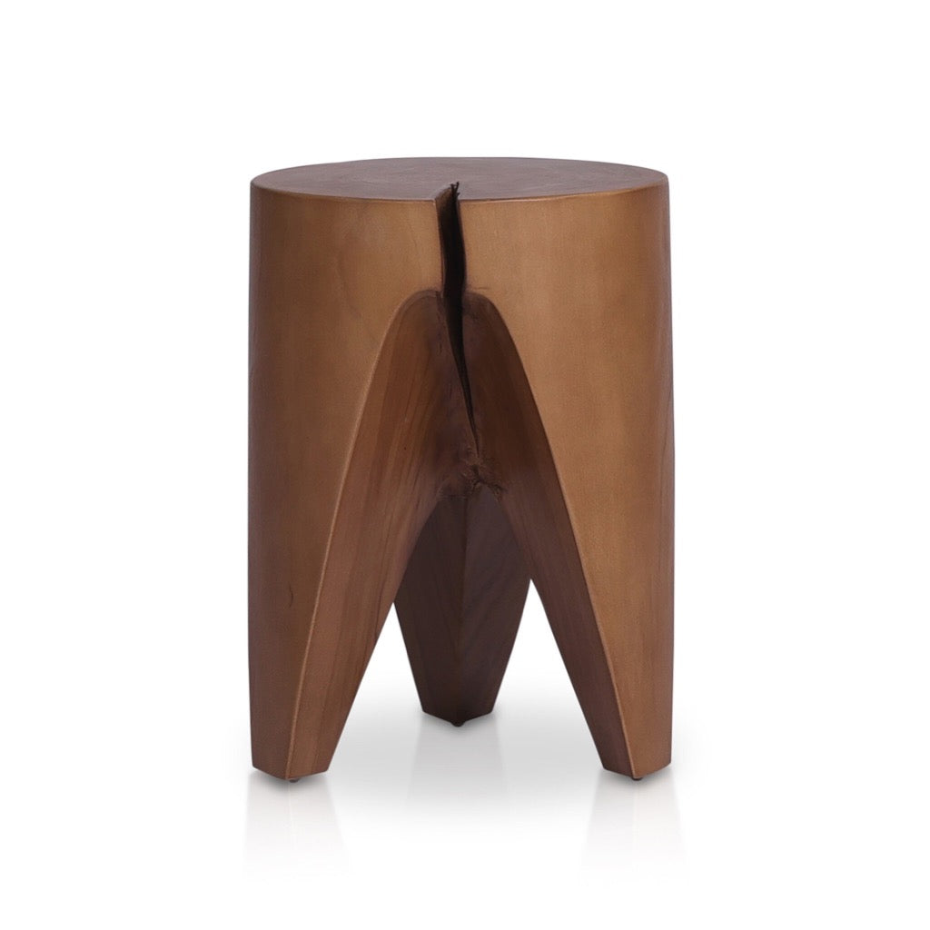 Petros Outdoor End Table - Natural Teak Wood Side Table for Patio, Garden & Poolside - Weather-Resistant Accent Table for Outdoor Living Spaces