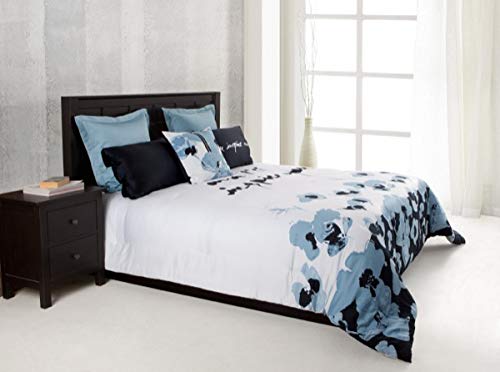 Kensie Blue Duvet Cover Set - Soft Luxury Bedding for Queen/King Size - Modern Geometric Pattern - Perfect for Master Bedroom, Guest Room & Dorm Decor