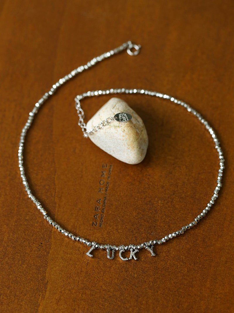 Elegant Shiny Passepartout Lucky Letter Pendant Choker Necklace for Women - Perfect for Valentine's Day Gifts, Date Nights & Special Occasions