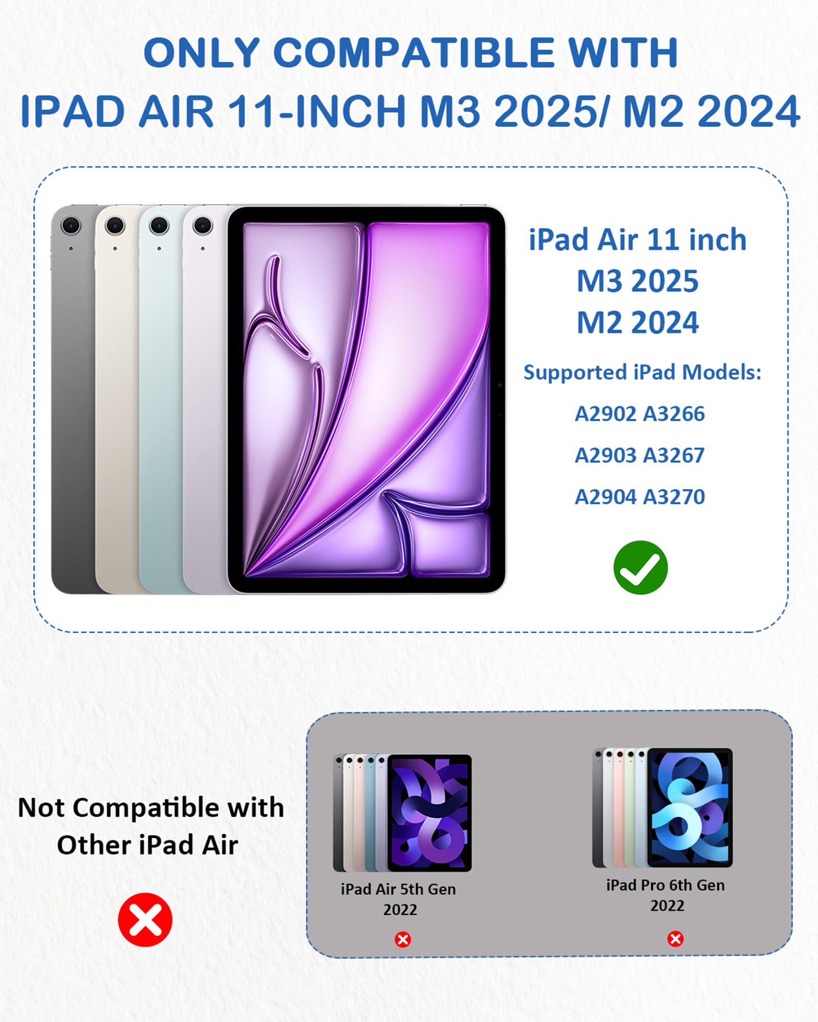 XIRON 2-Pack Matte PET Paper Screen Protector for iPad Air 11-inch (M3 2025/M2 2024) - Anti-Glare Film with Paper-Like Writing & Drawing Feel - Perfect for Artists, Students & Office Work