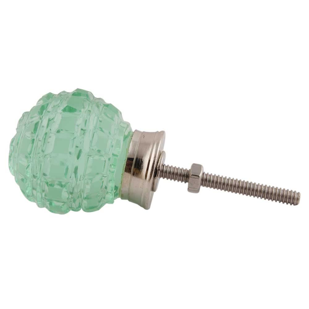 20 Pack Round Mint Green Glass Drawer Knobs - Elegant Cabinet & Dresser Hardware for Kitchen, Bathroom & Home Decor - Upgrade Your Furniture with Stylish Pulls
