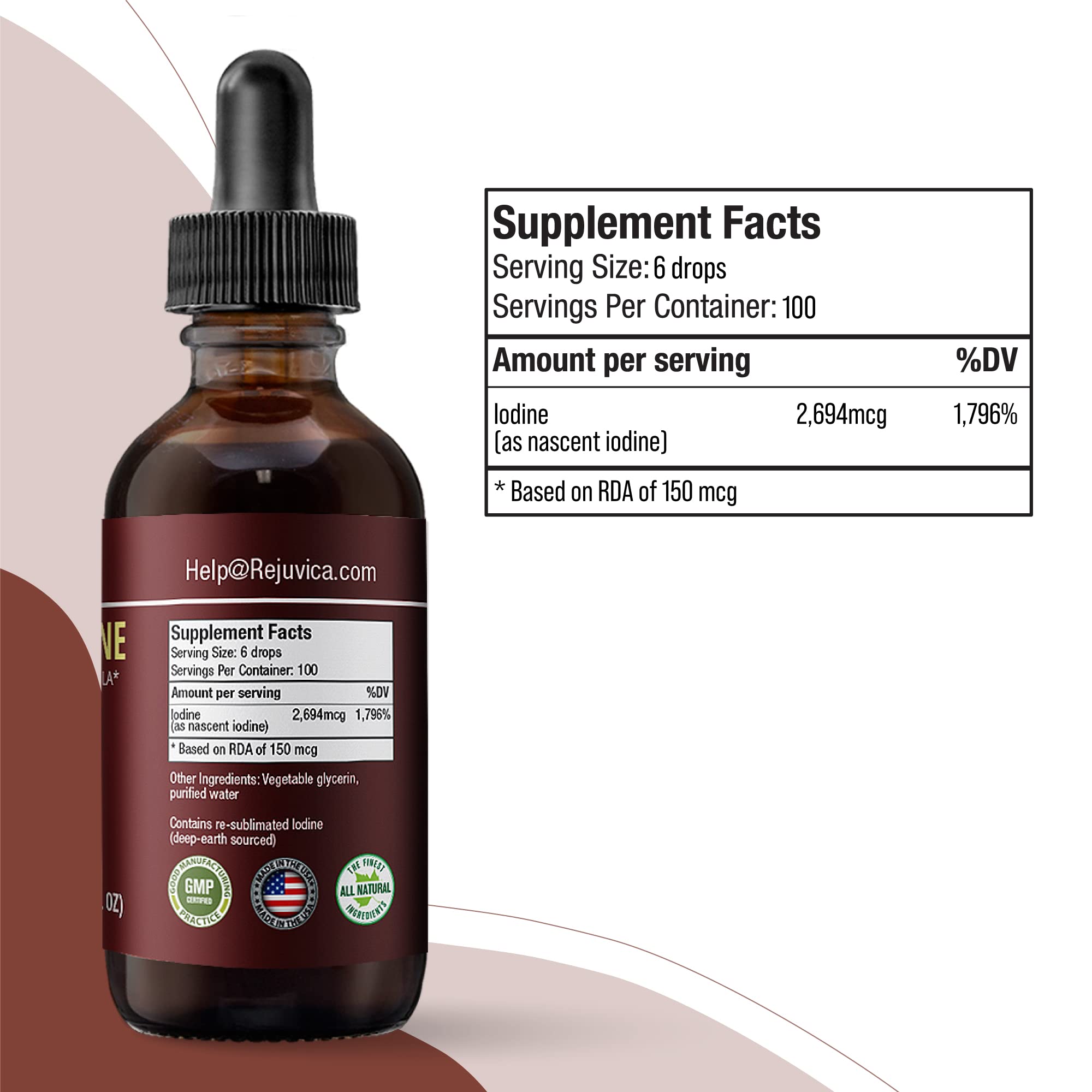Active Nascent Iodine Drops - Liquid Iodine Supplement for Better Absorption - Supports Thyroid Health, Energy & Vitality - Boost Metabolism & Immune System - Perfect for Daily Wellness & Detox Routines