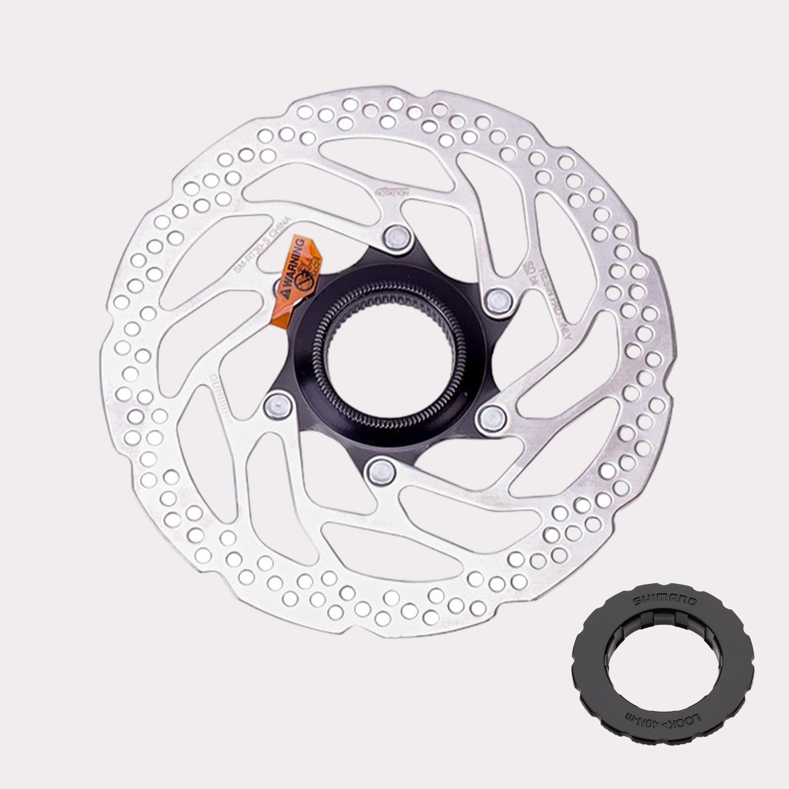 Newgoal Center Lock Bike Brake Disc for Shimano SM-RT30 - 180mm Disc Brake Rotor - High Performance Cycling Brake Replacement for Road & Mountain Bikes