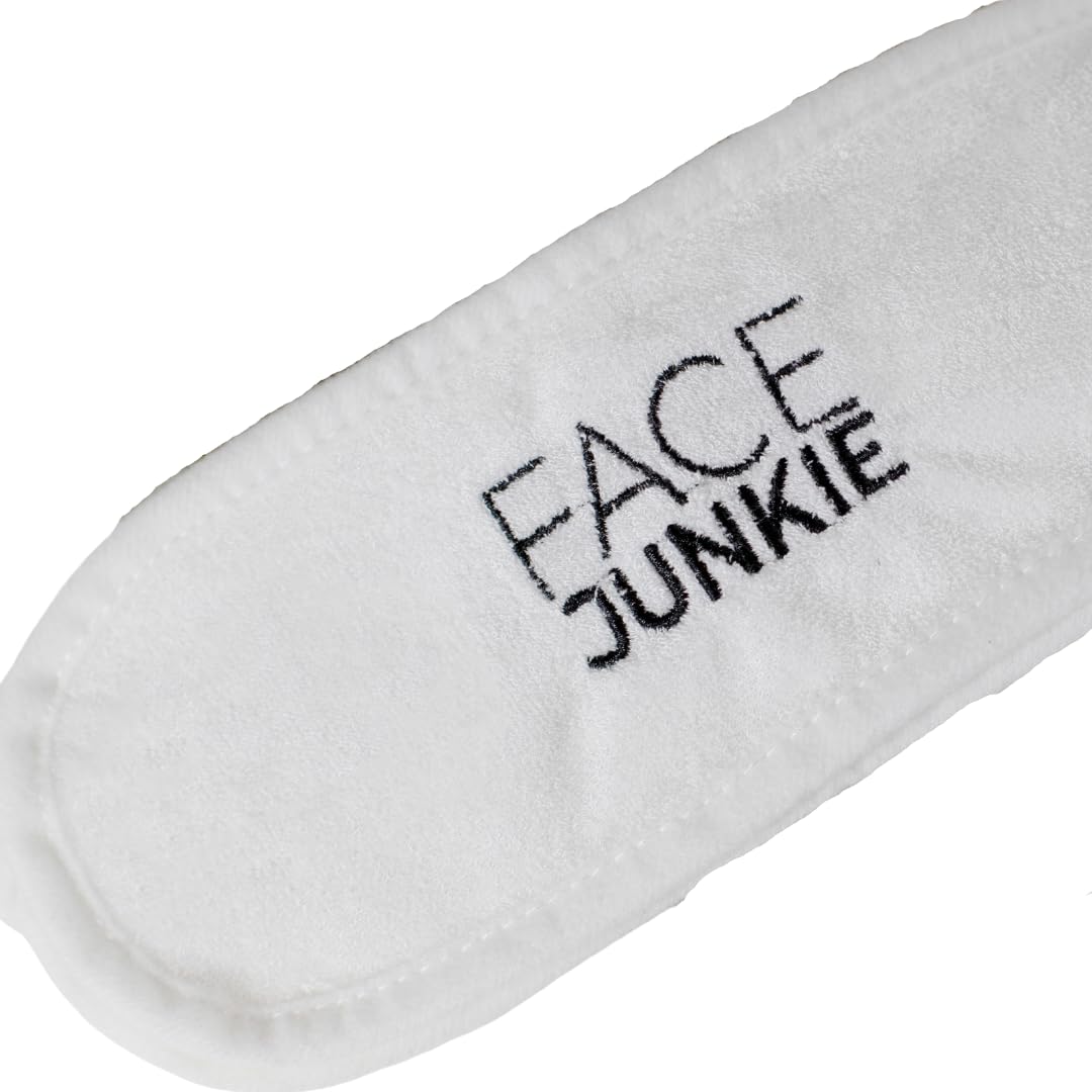 Face Junkie Skincare Set - Jade Roller & Reusable Bamboo Face Pads with Headband | Natural Facial Massage Tools for Glowing Skin | Perfect for At-Home Spa & Self-Care Routine