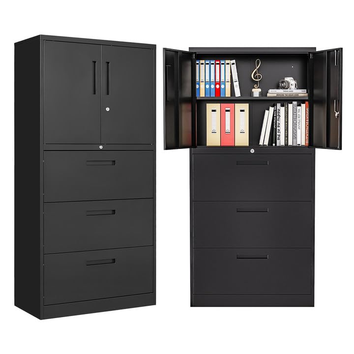 Metal File Cabinet with 3 Drawers - 65