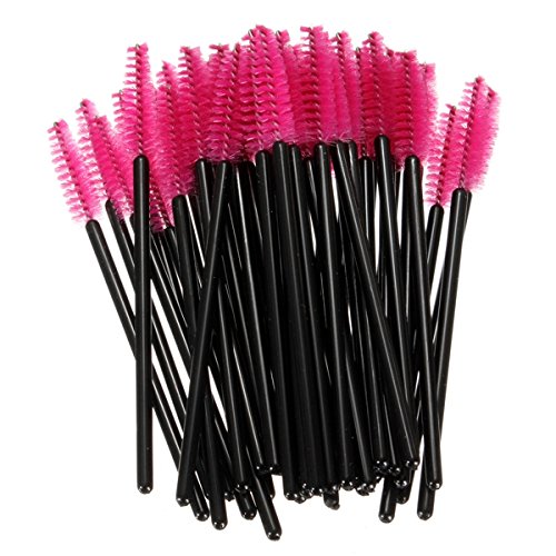 50 Pcs Disposable Eyelash & Eyebrow Makeup Brushes - Mascara Wands for Professional & Home Use - Perfect for Salon, Spa, and Personal Beauty Routine