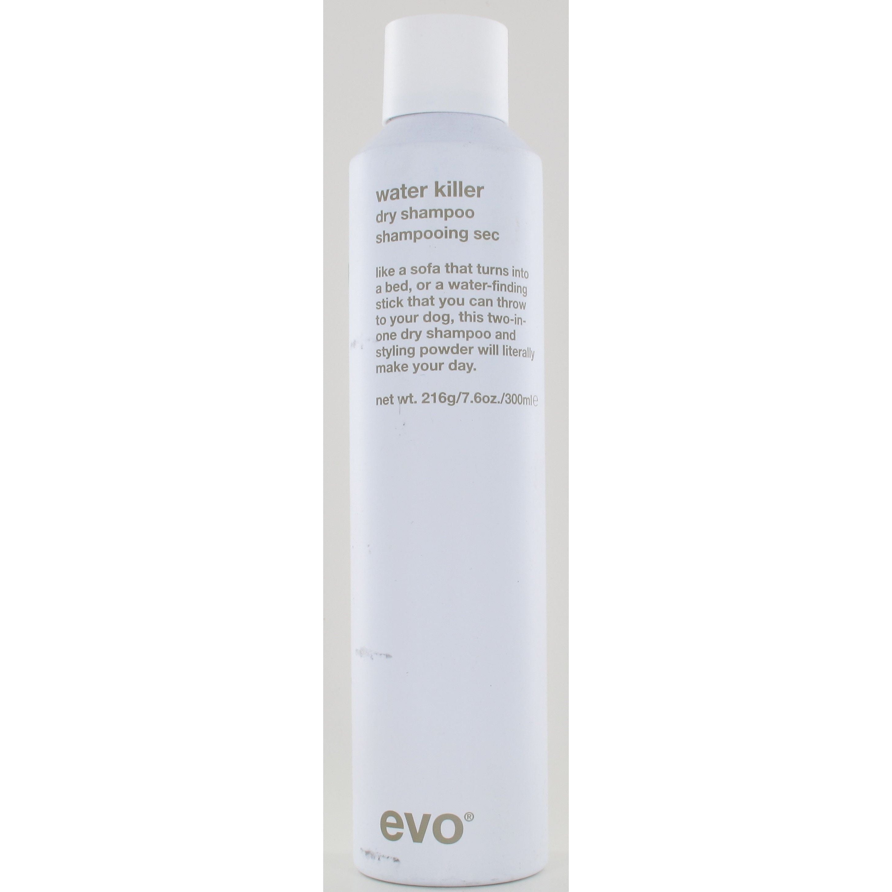 Evo Water Killer Dry Shampoo 7.6 Oz - Volumizing & Oil Absorbing Hair Refresh Spray for All Hair Types | Perfect for Travel, Gym & Busy Mornings