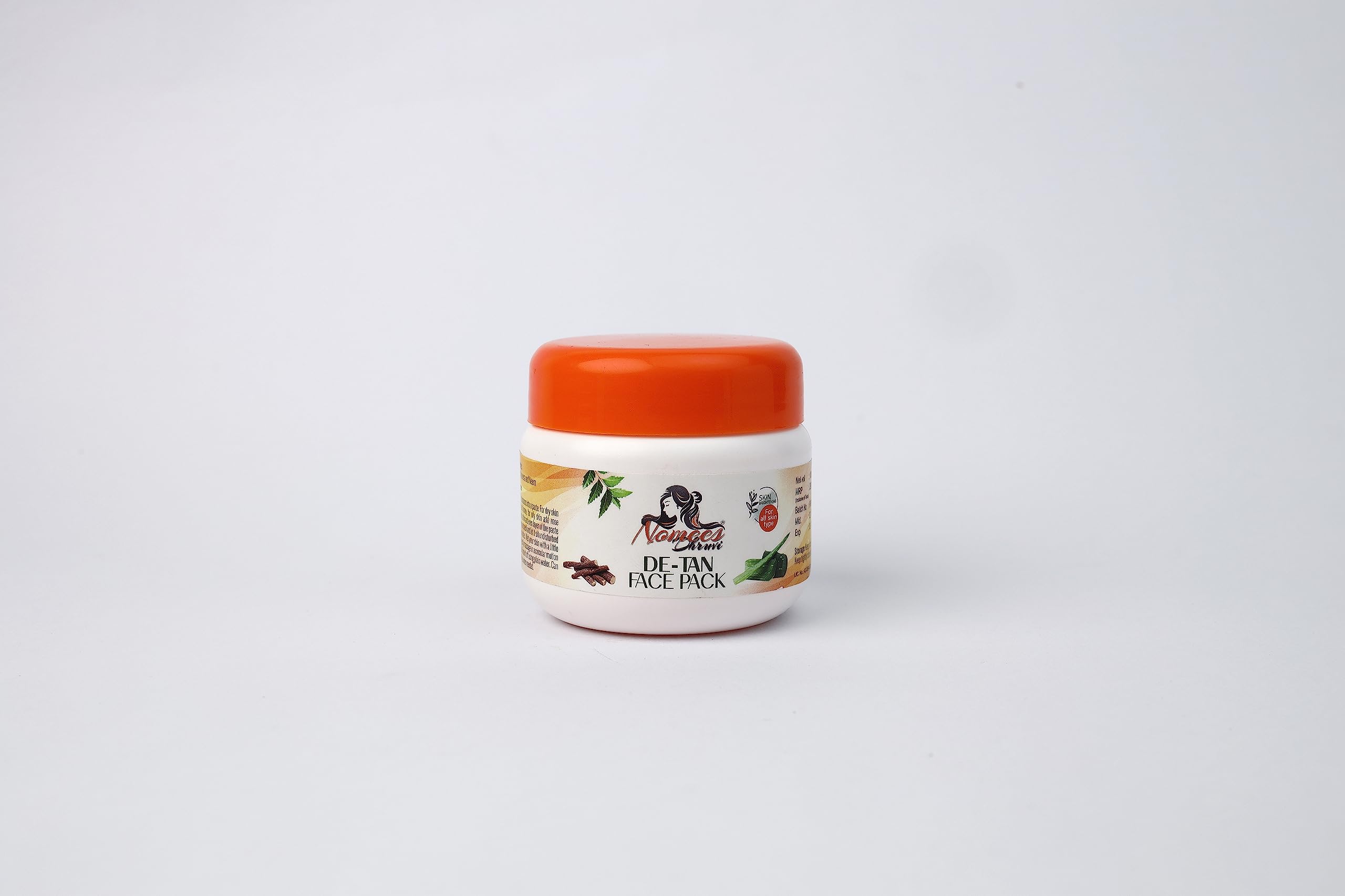 Nomees Dhruvi De Tan Face Pack - 100g | Brightening & Glow Boosting Facial Mask for Radiant Skin | Perfect for Daily Skincare & Post-Sun Care