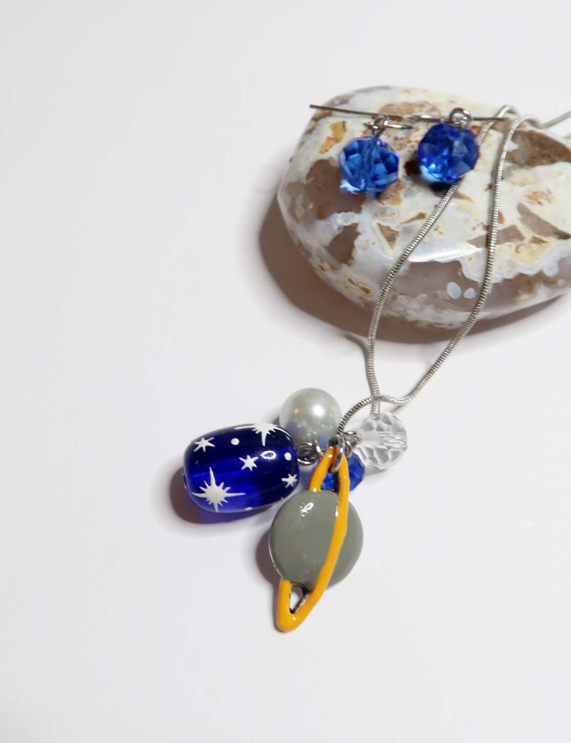 Galaxy Necklace and Earrings Set - Solar System Jewelry for Women - Space Planet Pendant Gift Set | Perfect for Astronomy Lovers, Birthday Gifts & Cosmic Fashion Accessories